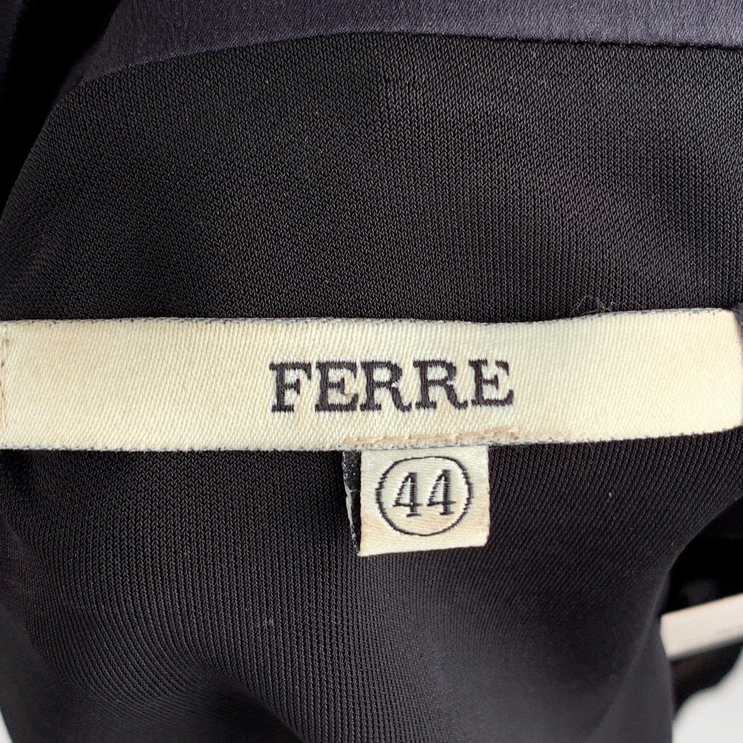 Gianfranco Ferré Black Blazer Jacket with Silk Trim Size 44 3