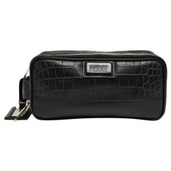 Gianfranco Ferre Bolsa oversize de piel grabada de cocodrilo negra
