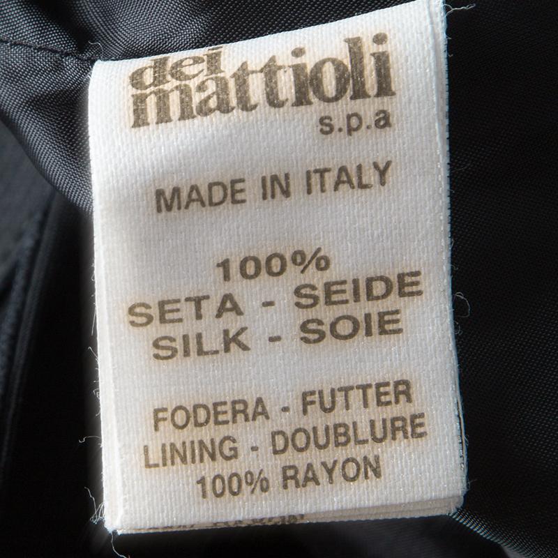 Gianfranco Ferre Black Draped Silk Embellished Sleeveless Dress M 2