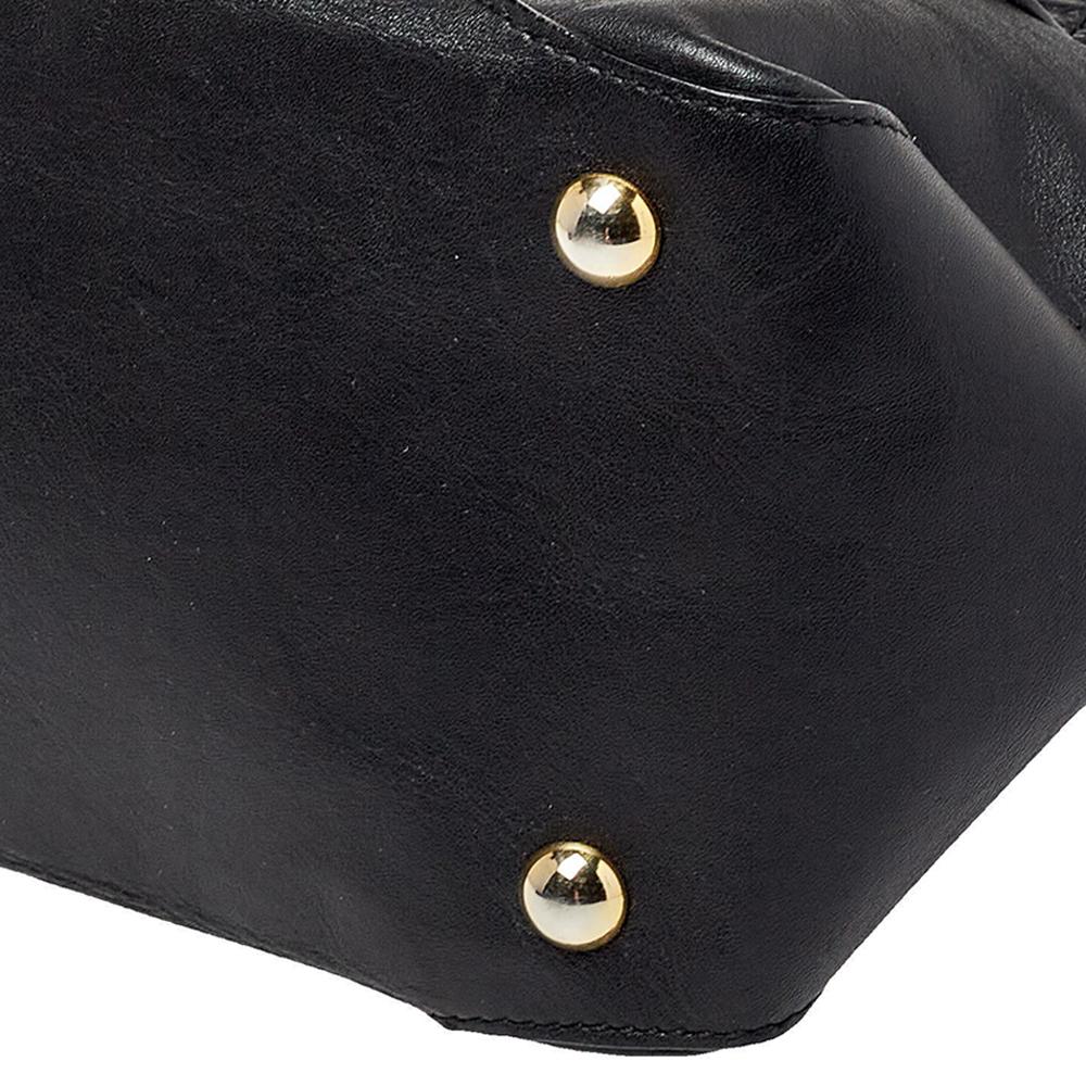 Gianfranco Ferre Black Leather Flap Satchel For Sale 1