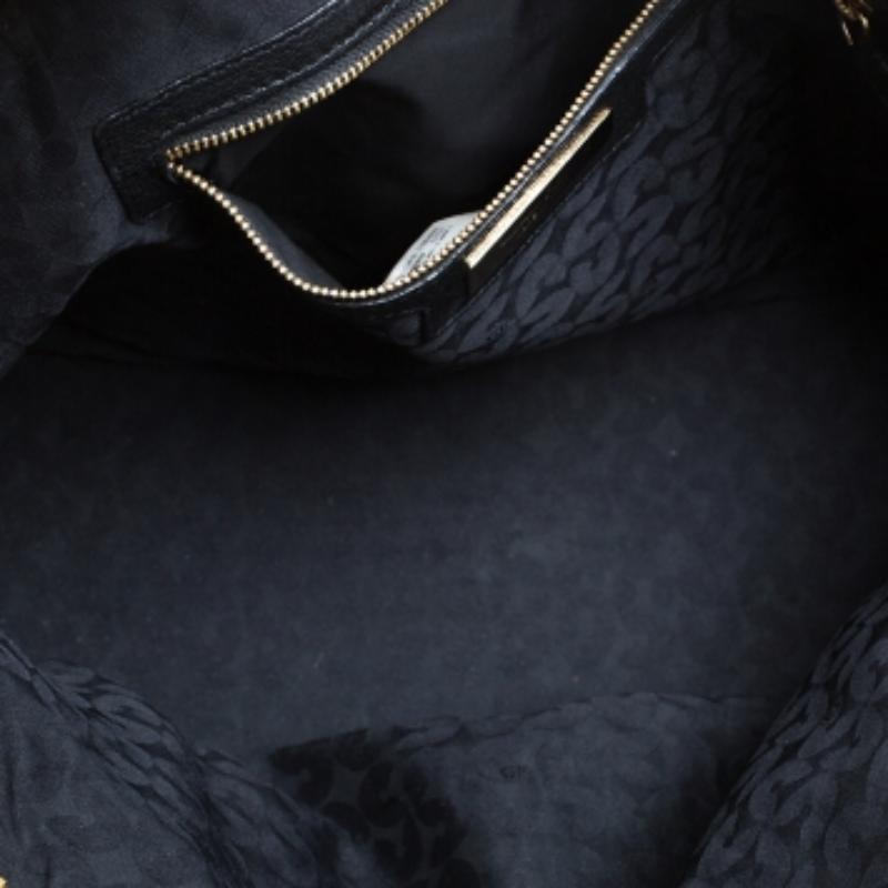 Gianfranco Ferre Black Leather Satchel Pour femmes en vente