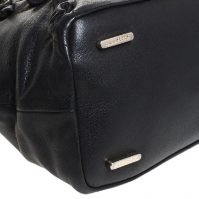 Gianfranco Ferre Black Leather Satchel en vente 2