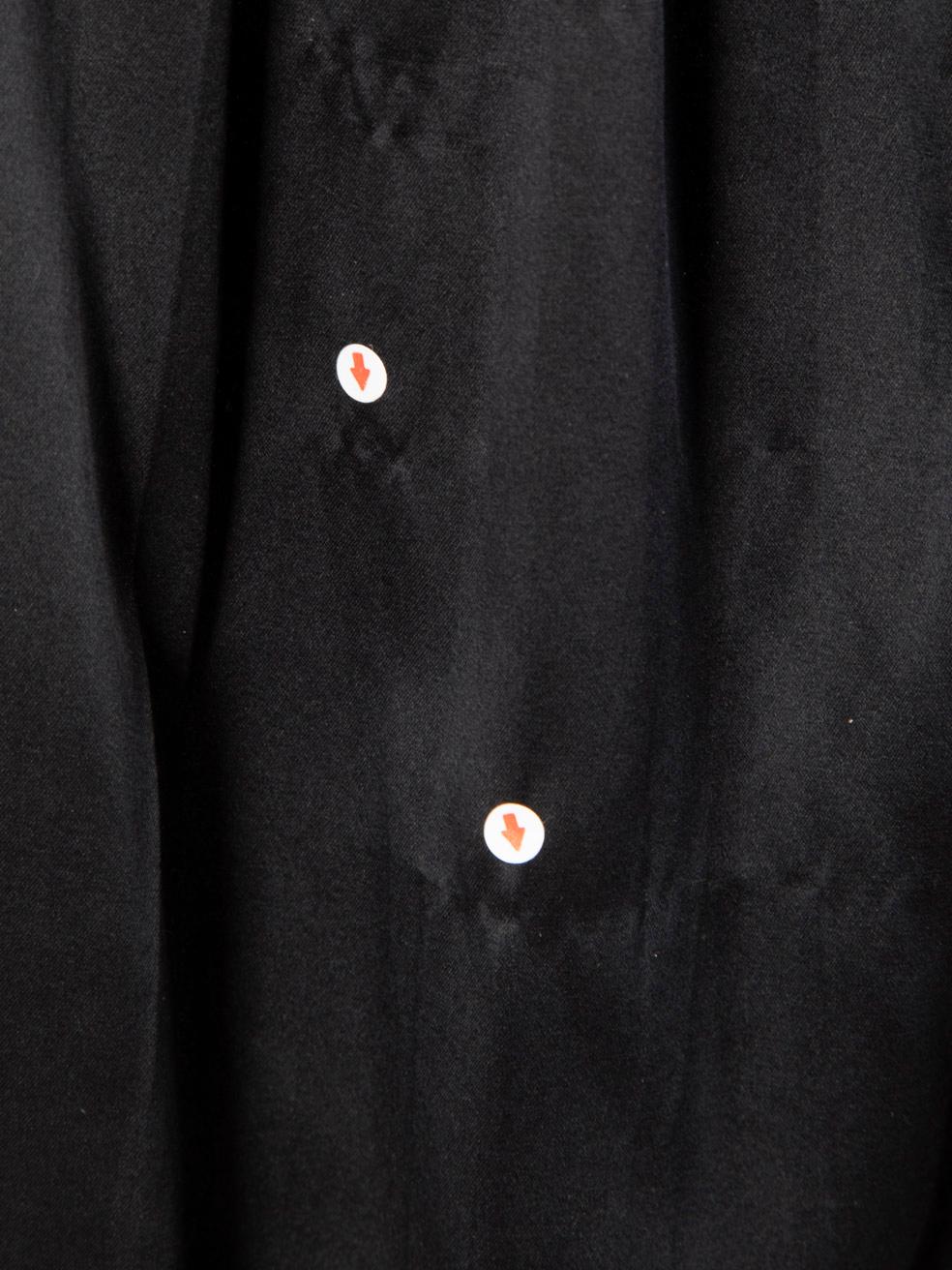 Gianfranco Ferré Schwarzes langärmeliges Seidenkleid Größe XS Damen im Angebot