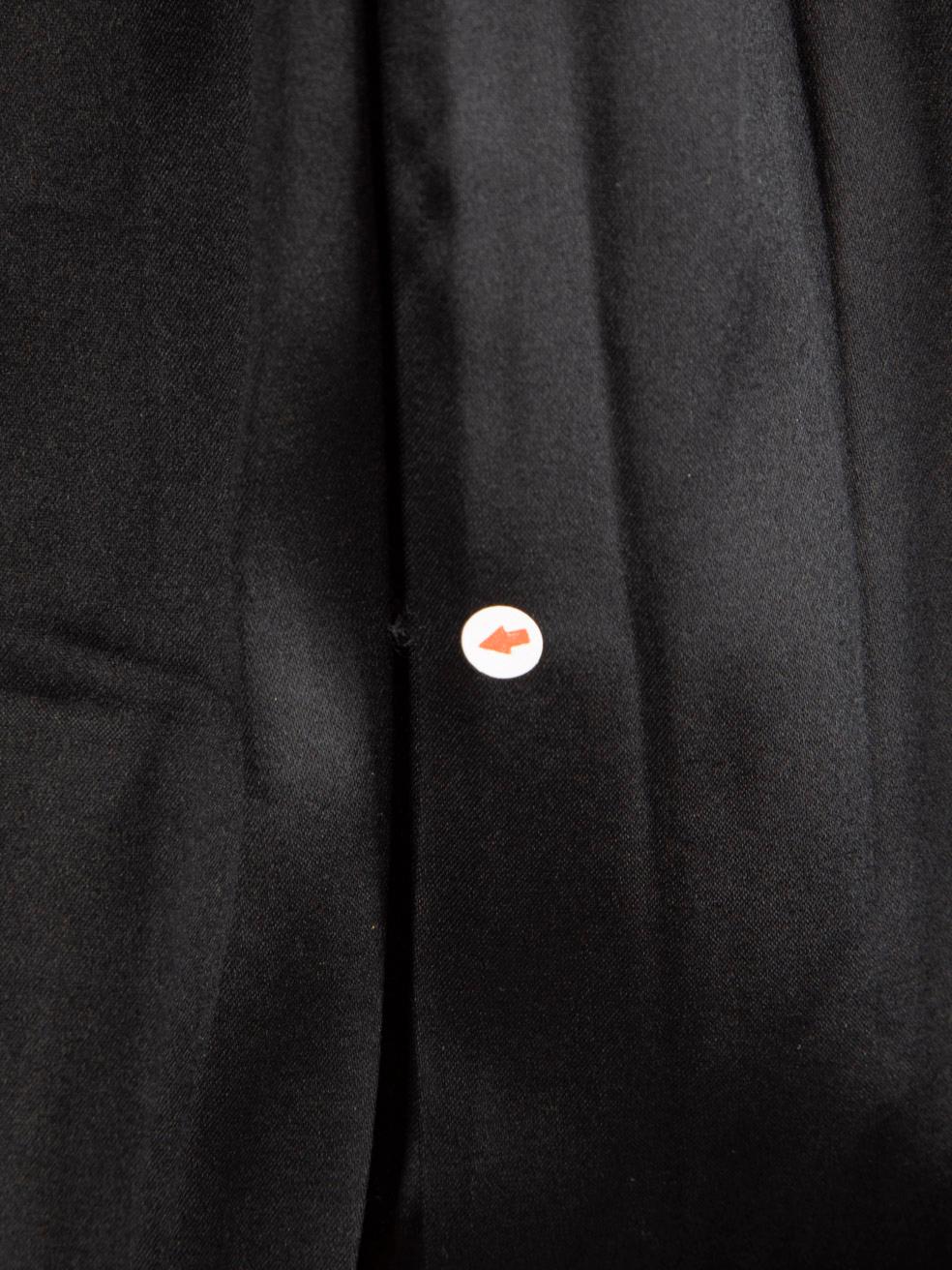 Gianfranco Ferré Schwarzes langärmeliges Seidenkleid Größe XS im Angebot 1