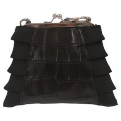 Vintage Gianfranco Ferre black small shoulder bag NWOT