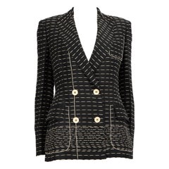 Gianfranco Ferré Black Striped Blazer Size M