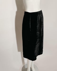 Gianfranco Ferre - Jupe midi en velours noir