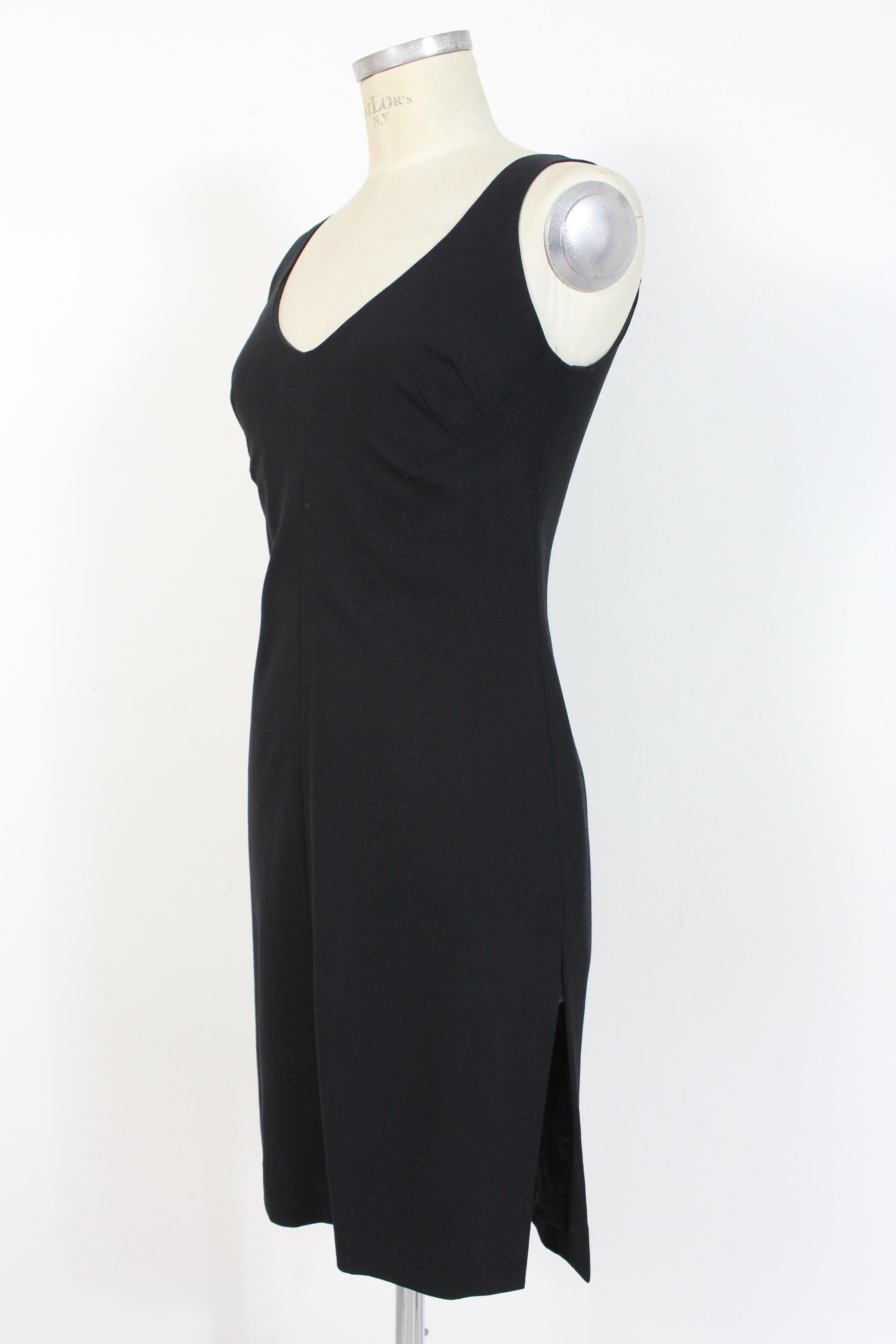 Gianfranco Ferre Black Wool Evening Suit Dress 2