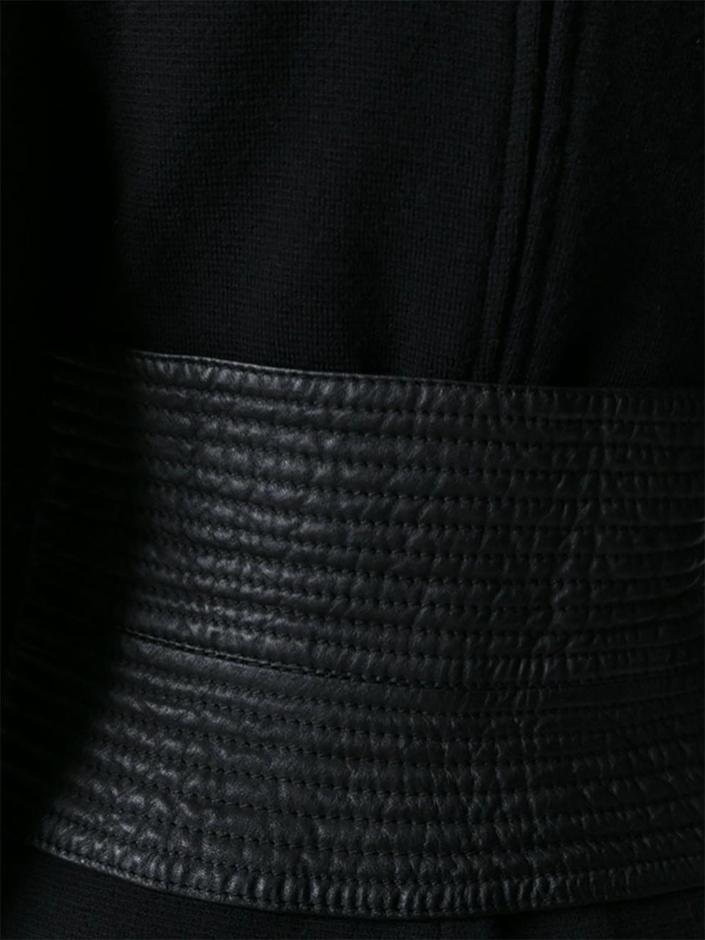 Women's Gianfranco Ferre Black Dress with Leather Corset