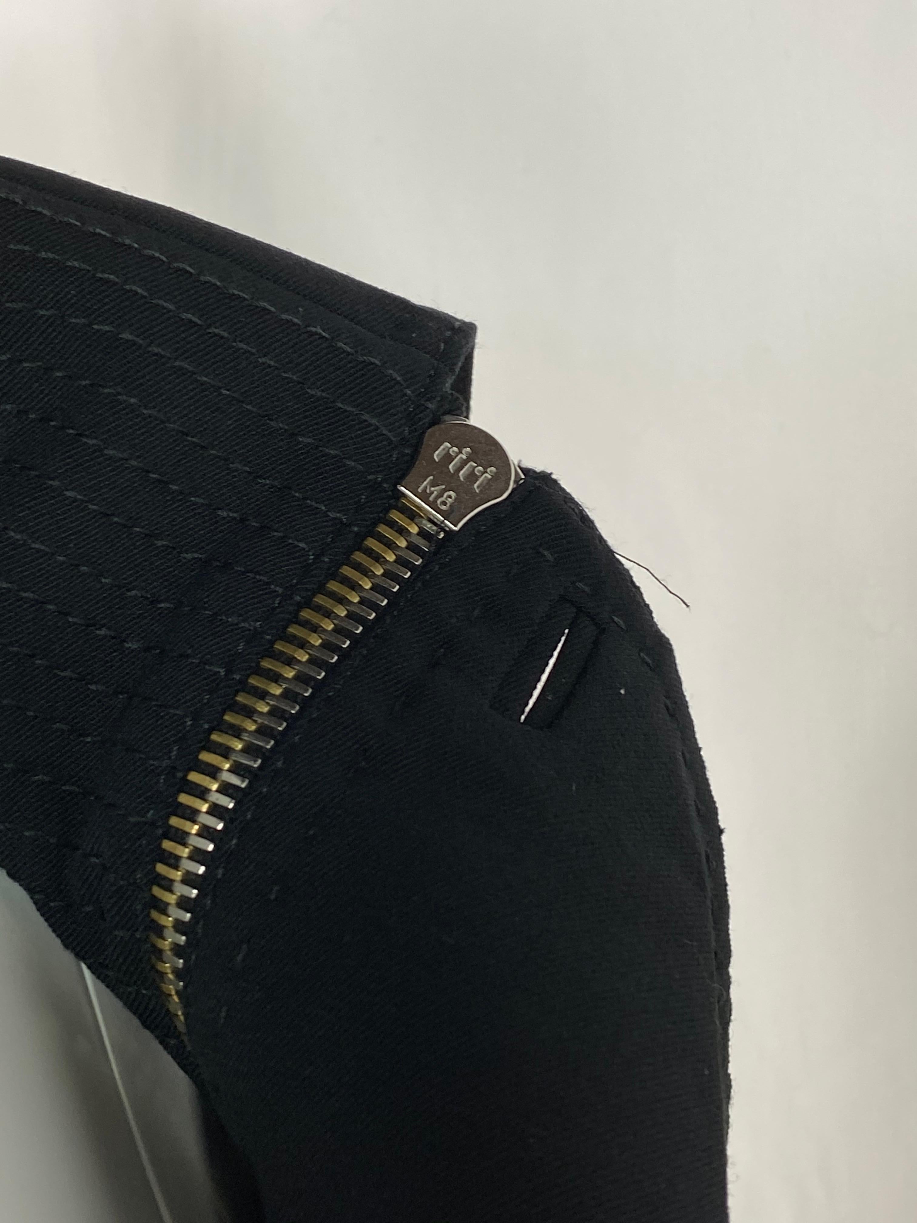 Gianfranco Ferre Black Wool Long Coat Jacket w/ Belt Size 44 For Sale 7