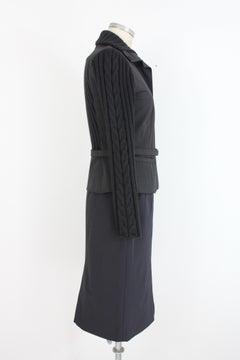 Gianfranco Ferre Black Wool Suit Skirt
