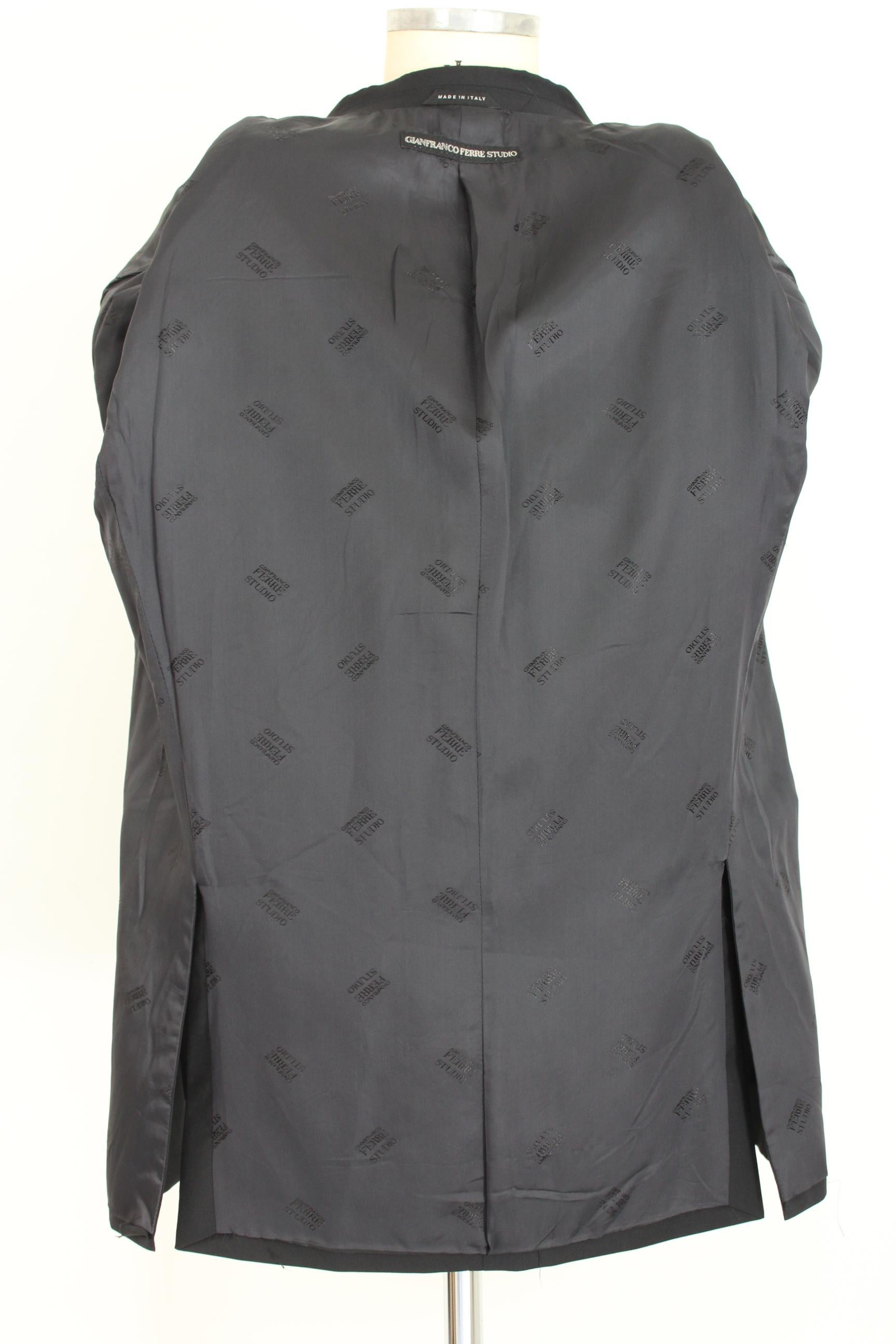 Men's Gianfranco Ferre Blue Wool Evening Oversize Classic Jacket  For Sale