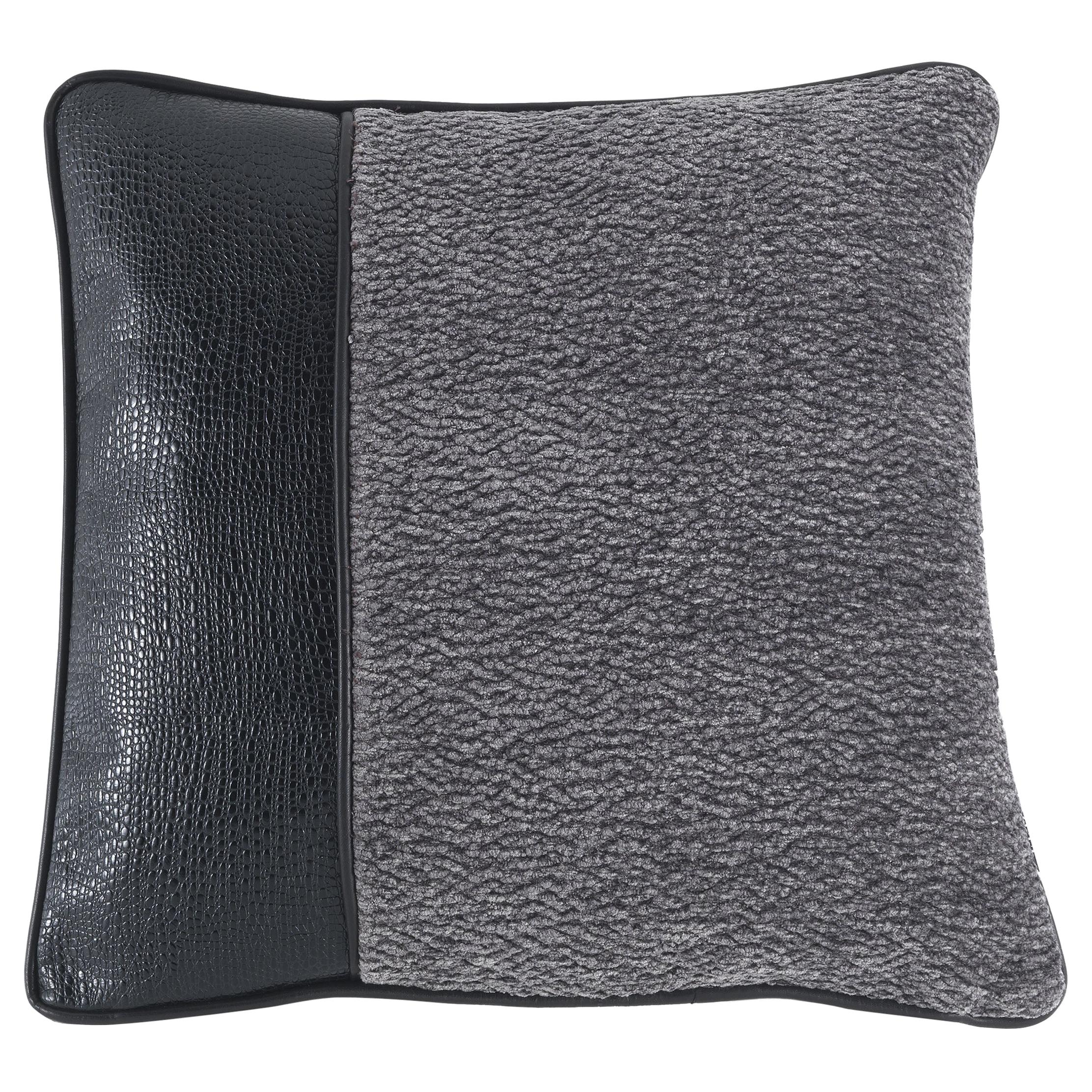 21st Century Boedo Cushion in Fabric and Leather by Gianfranco Ferré Home