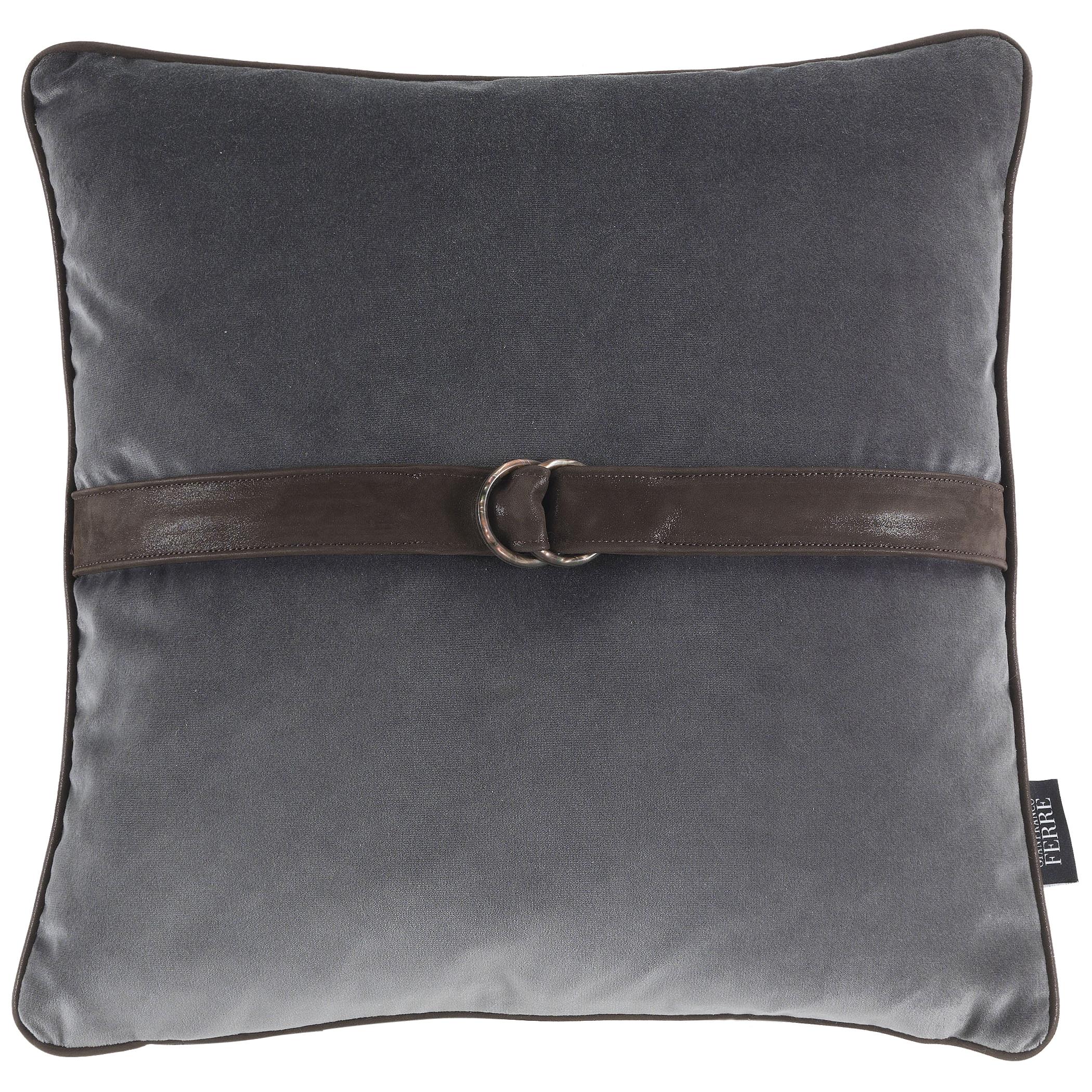 21st Century Brooklyn Cushion in Fabric and Leather by Gianfranco Ferré Home