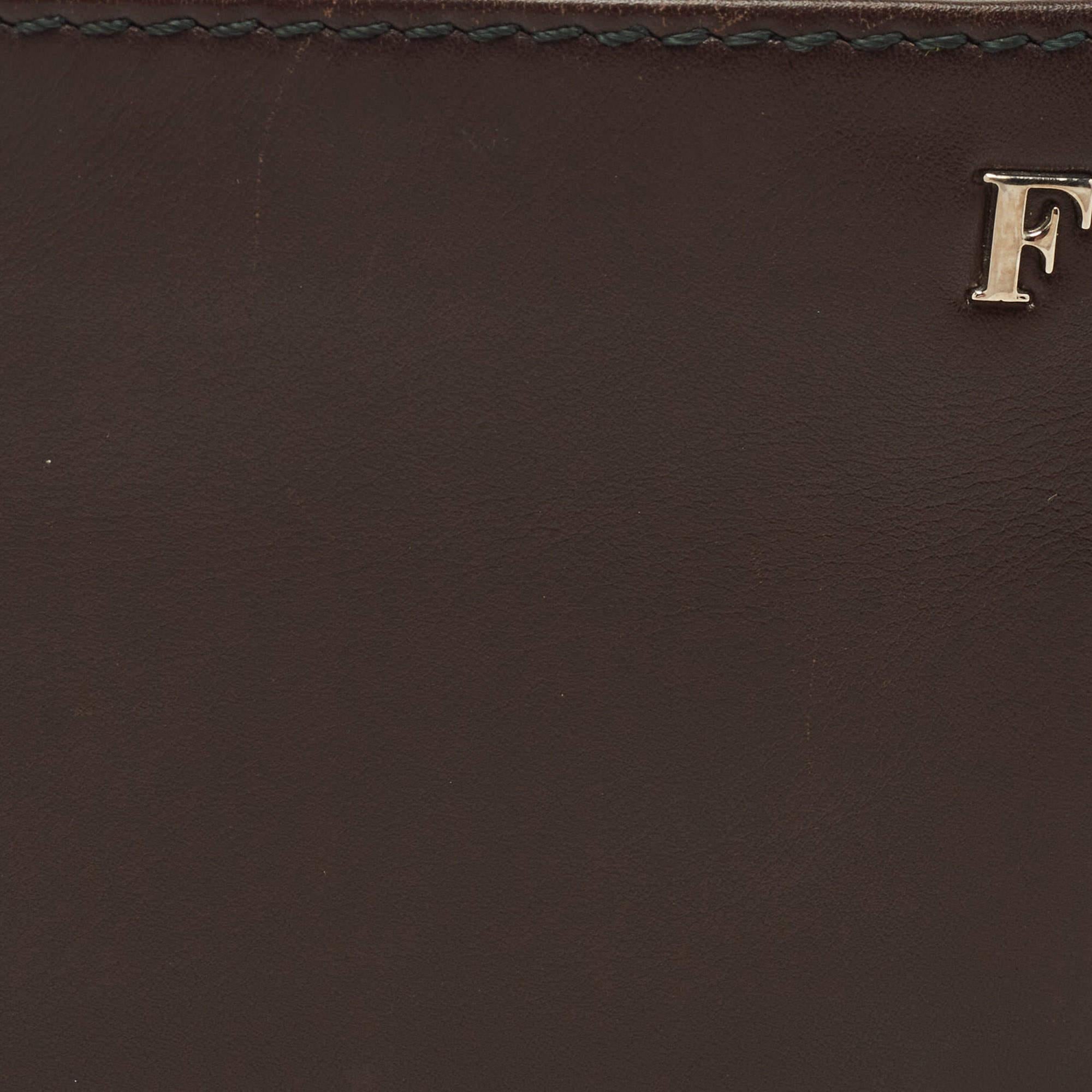 Gianfranco Ferre Brown Leather Bifold Wallet For Sale 1
