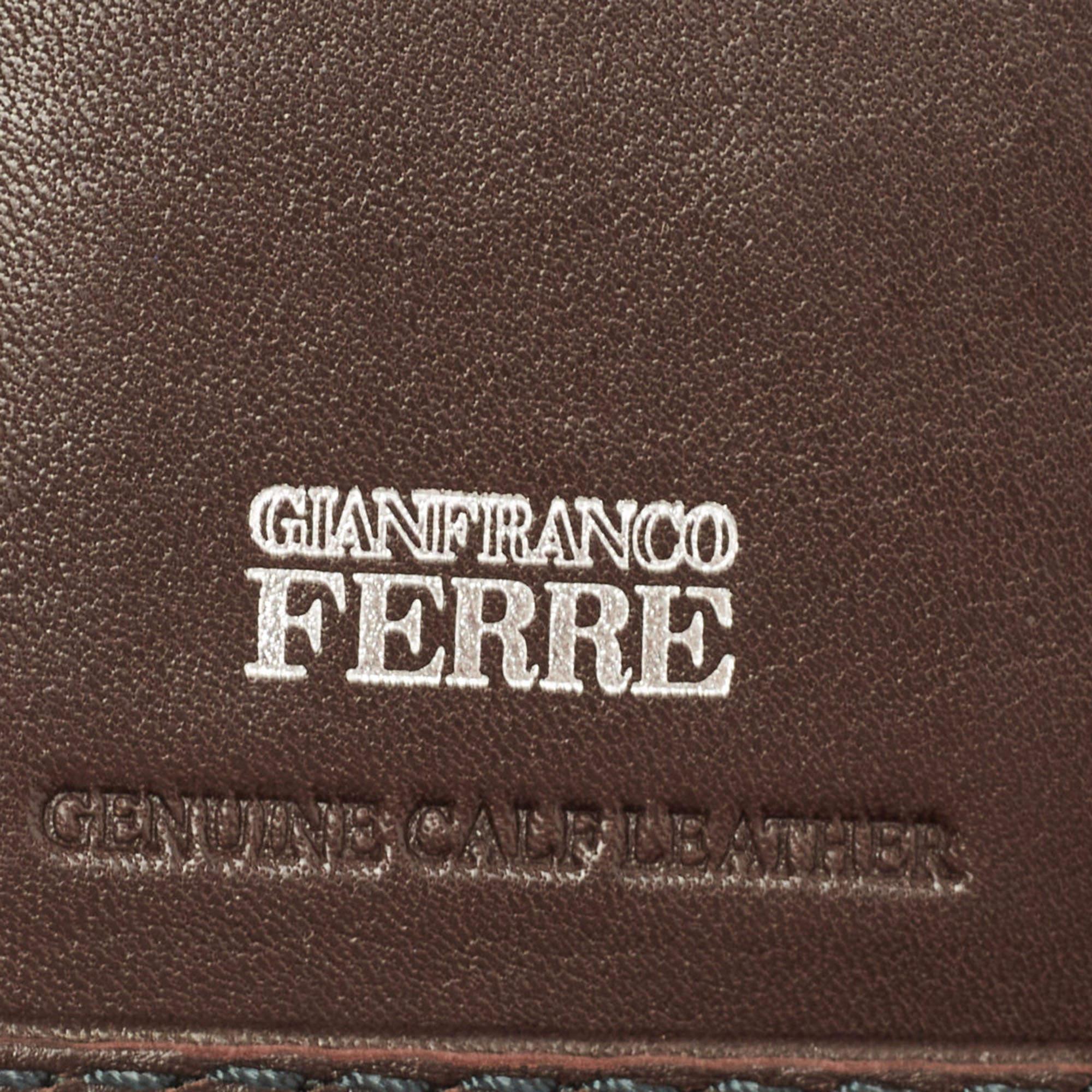 Gianfranco Ferre Brown Leather Bifold Wallet For Sale 3