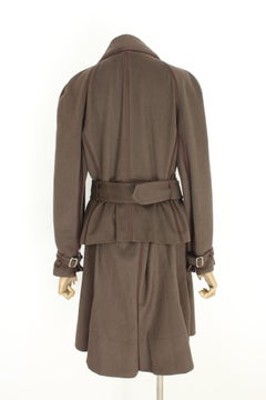 Gianfranco Ferre Braun Orylag Cashgora Klassischer Rock Anzug 1990s