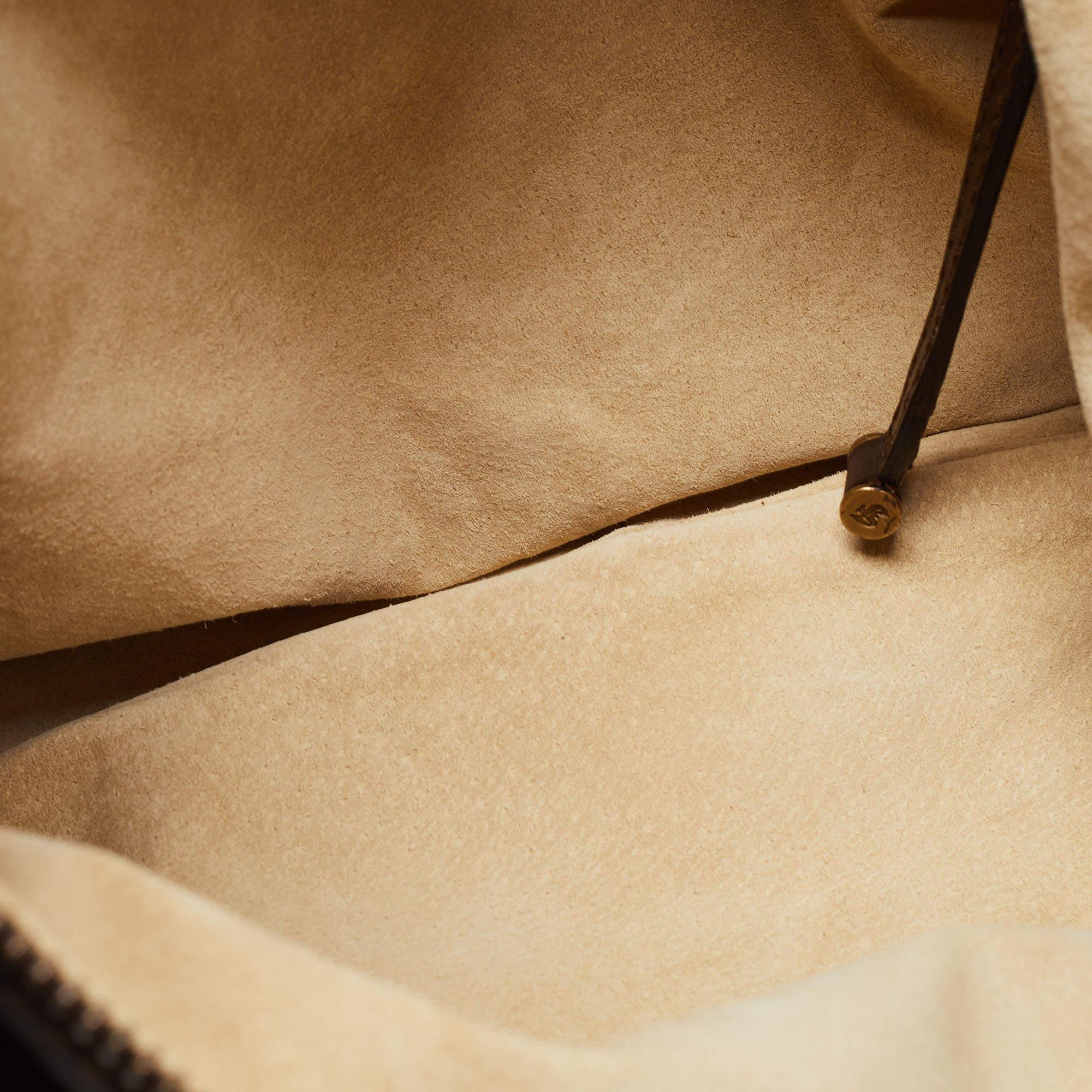 Gianfranco Ferre Brown Sac à bandoulière en cuir et satin imprimé zèbre Tribe 2
