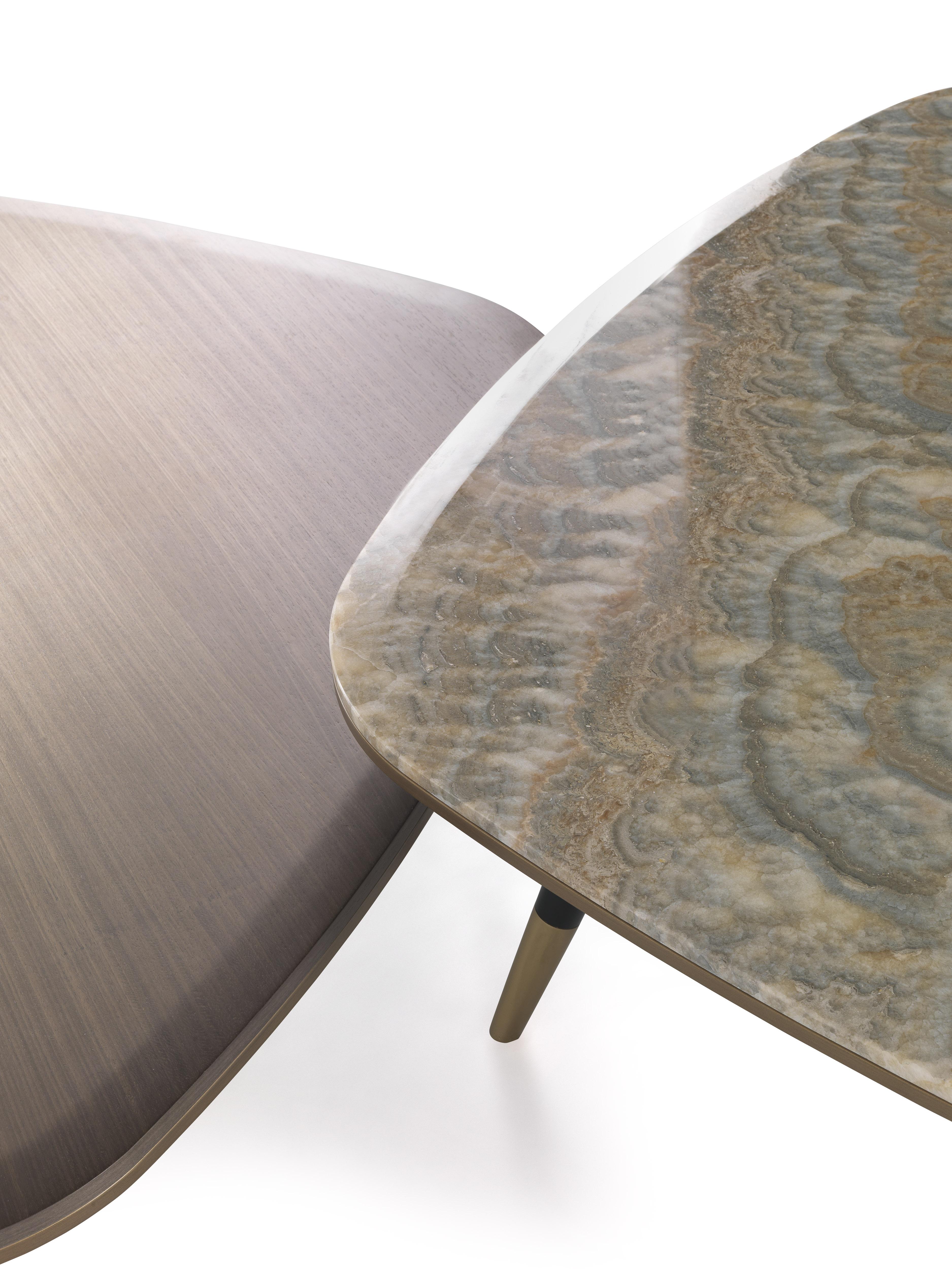 Italian 21st Century Camberwell Central Table with Onyx Top by Gianfranco Ferré Home For Sale