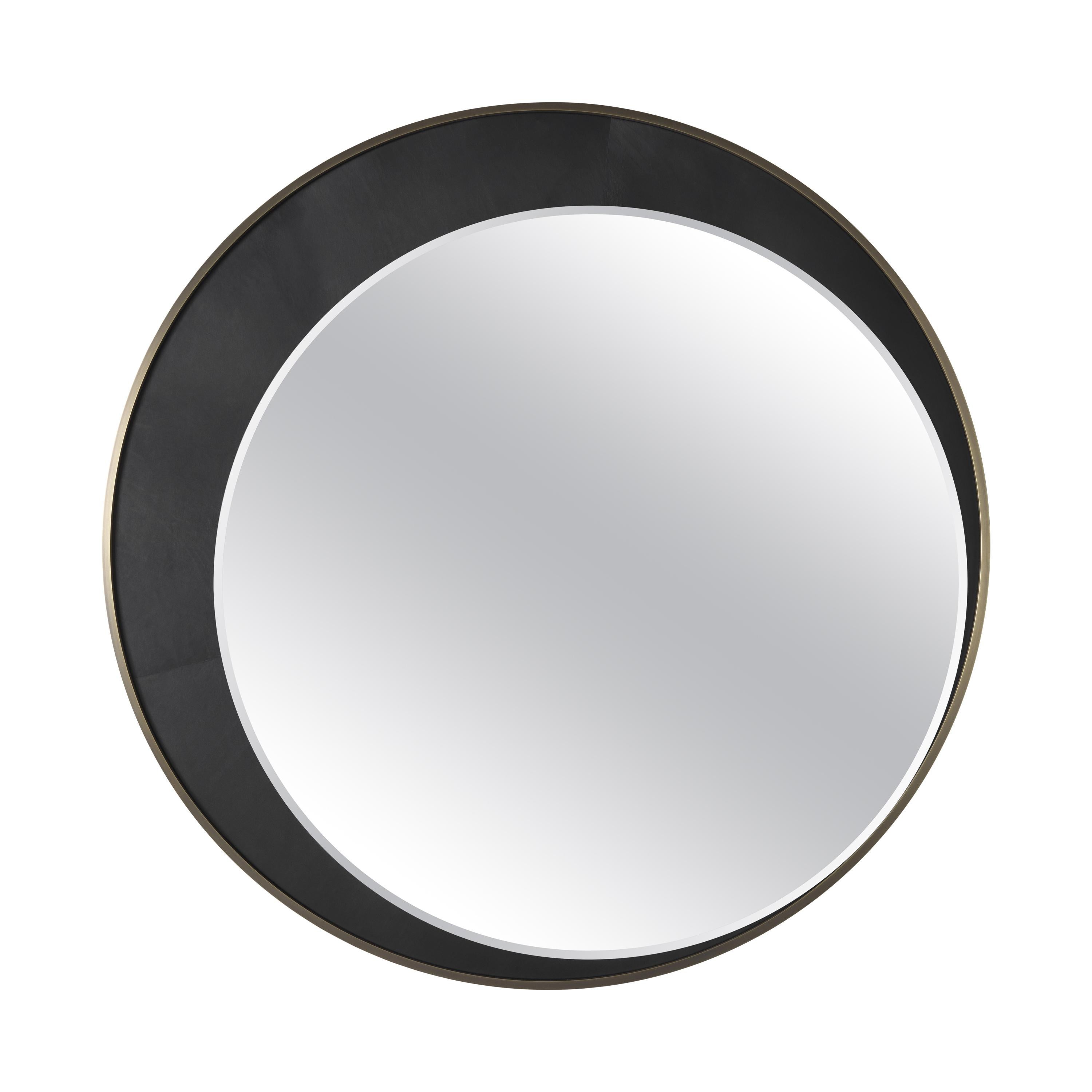 21st Century Carroll Mirror covered in Leather by Gianfranco Ferré Home For Sale