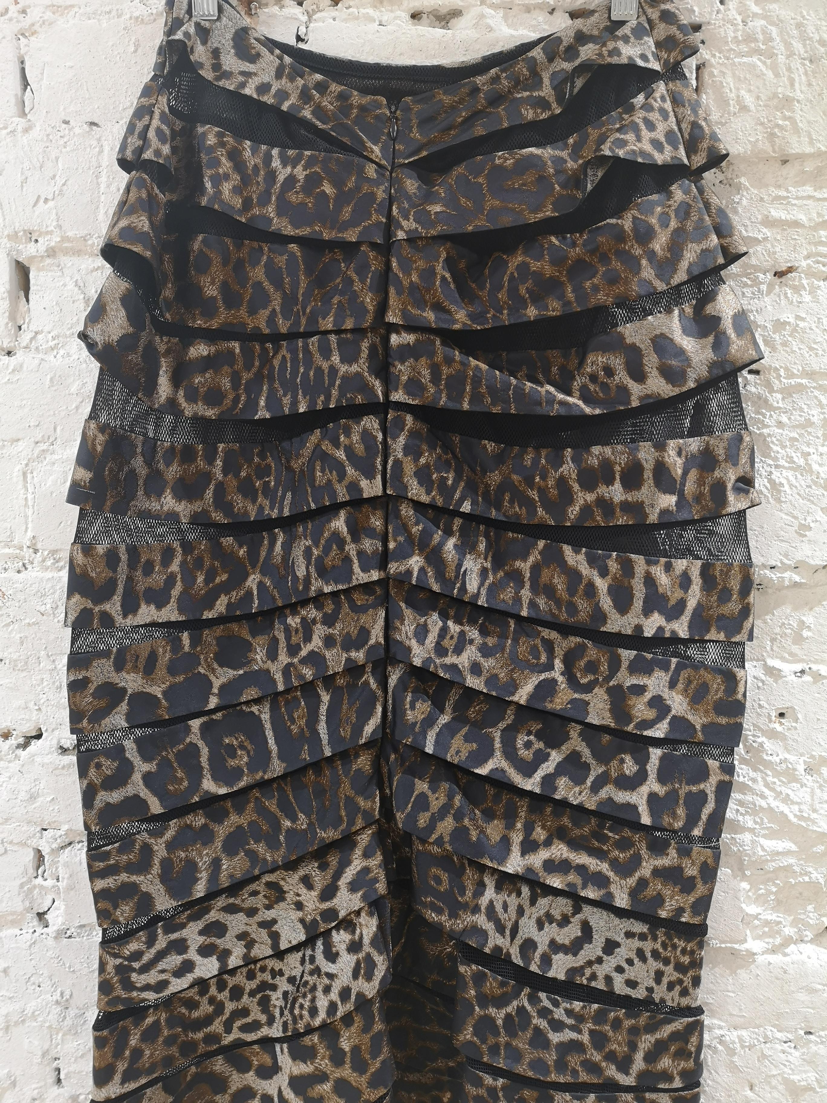 Gianfranco Ferrè cheetah see through skirt 4