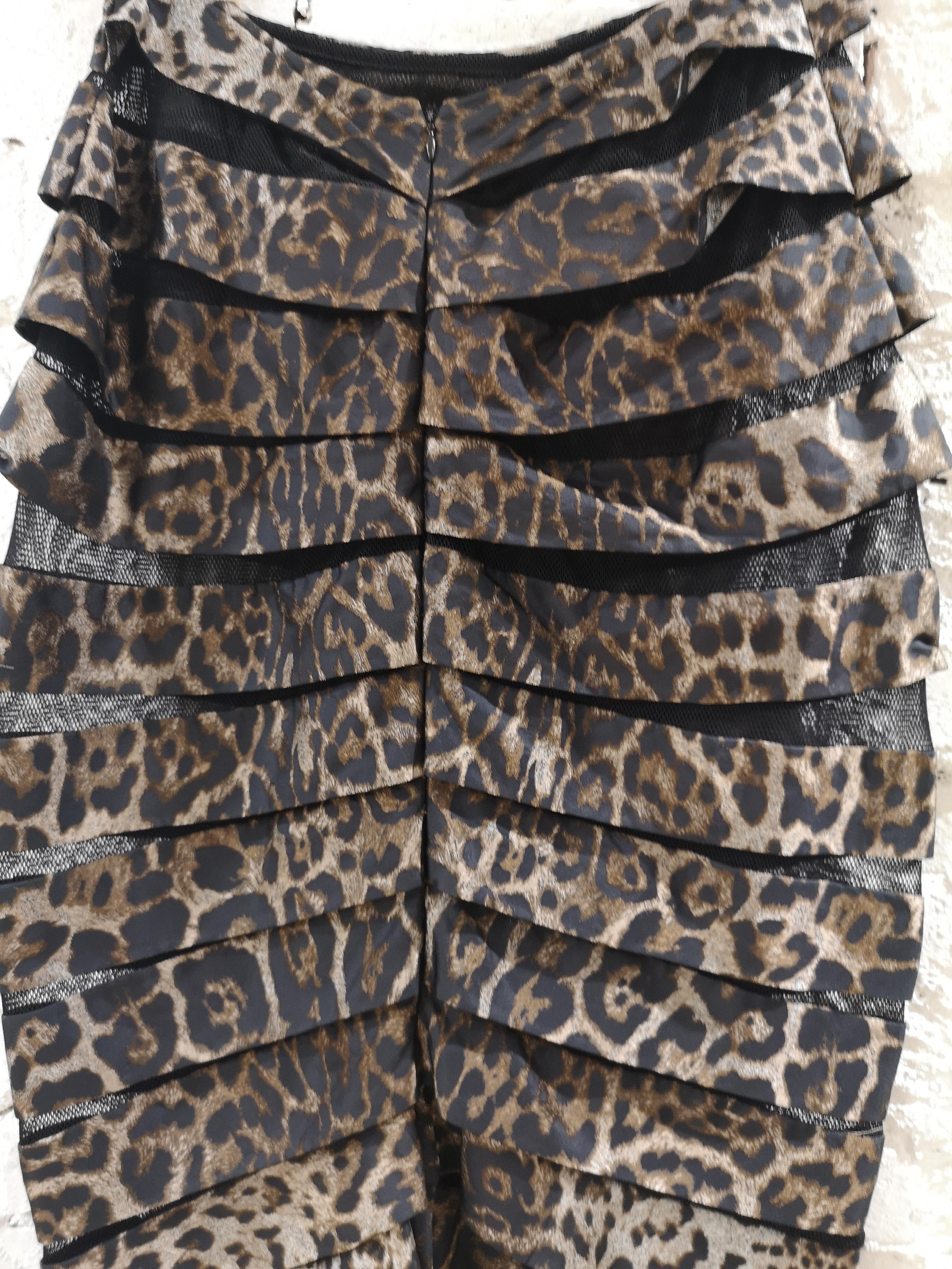 Gianfranco Ferrè cheetah see through skirt 1