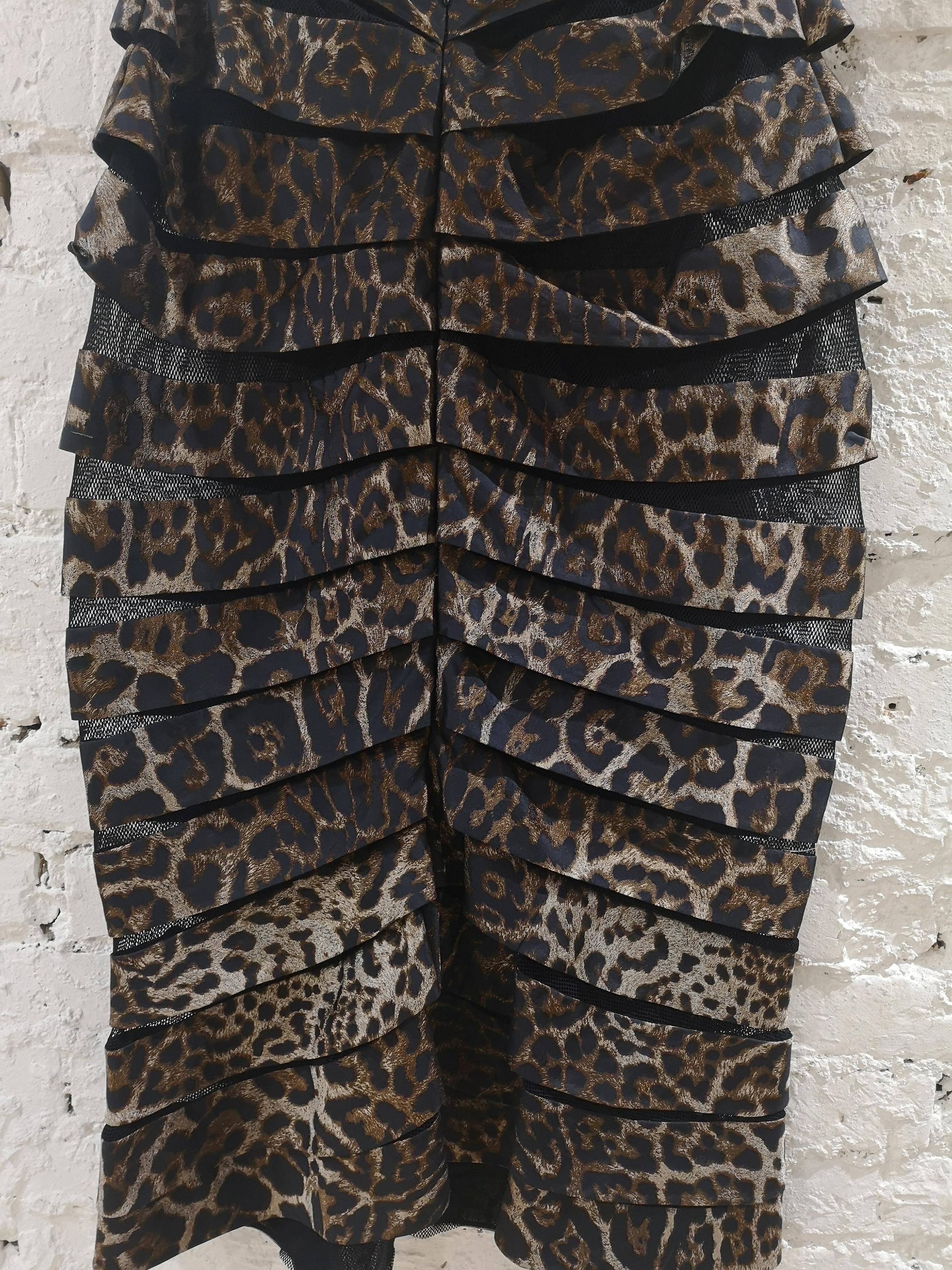 Gianfranco Ferrè cheetah see through skirt 2