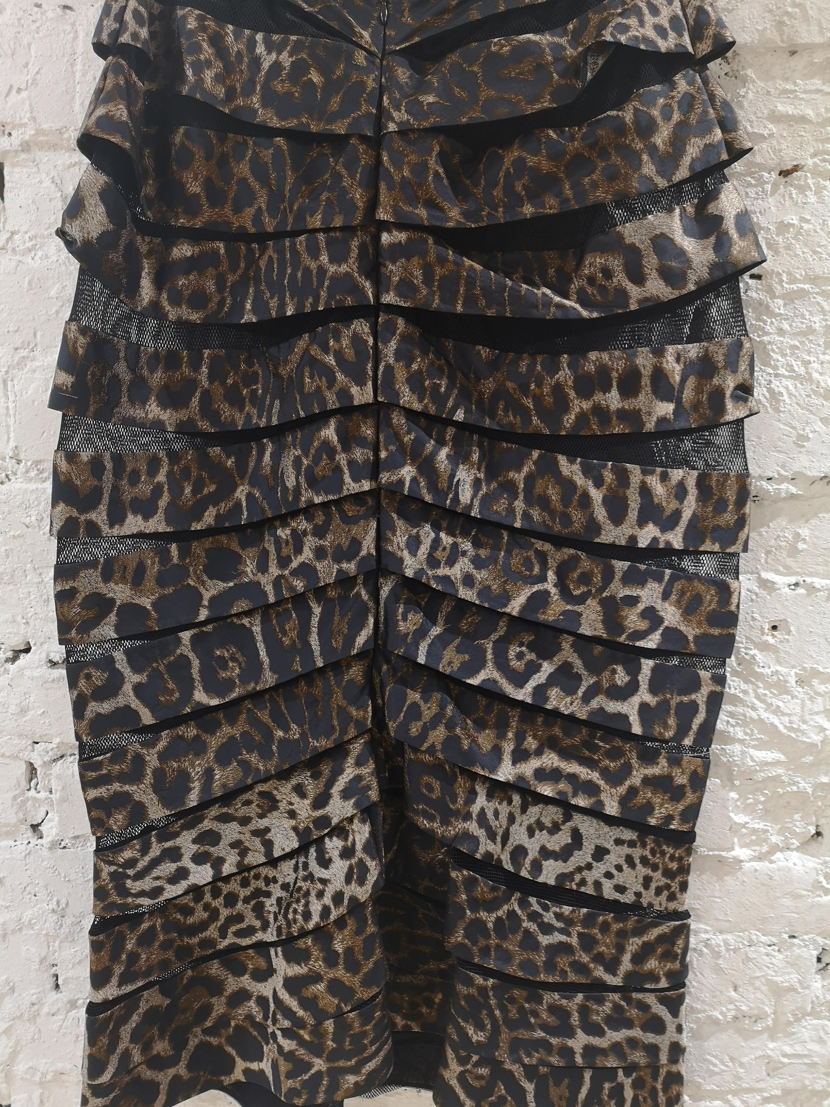 Gianfranco Ferrè cheetah see through skirt 3