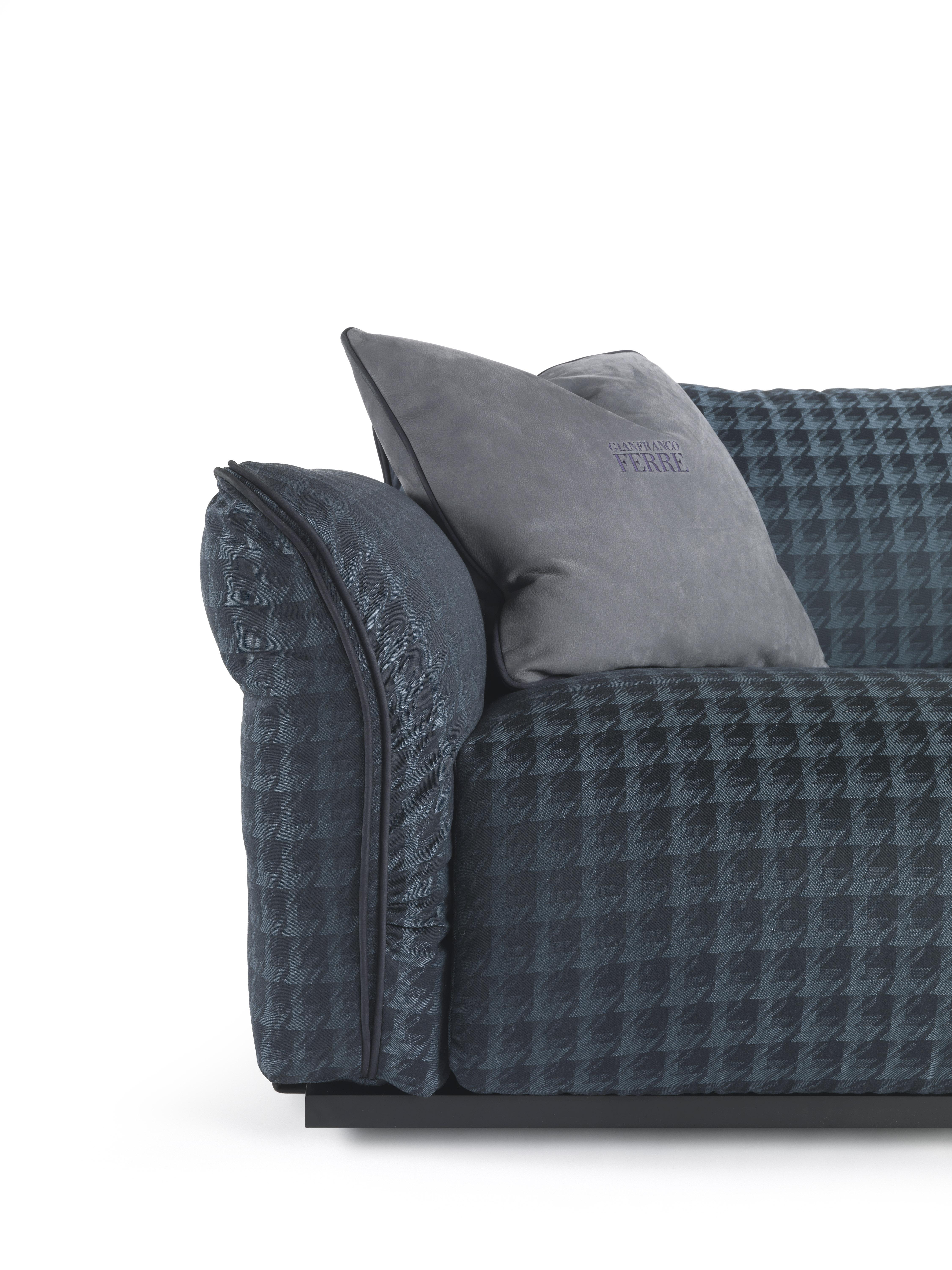 Italian 21st Century Clapton Armchair in Woven Chenille Fabric by Gianfranco Ferré Home For Sale