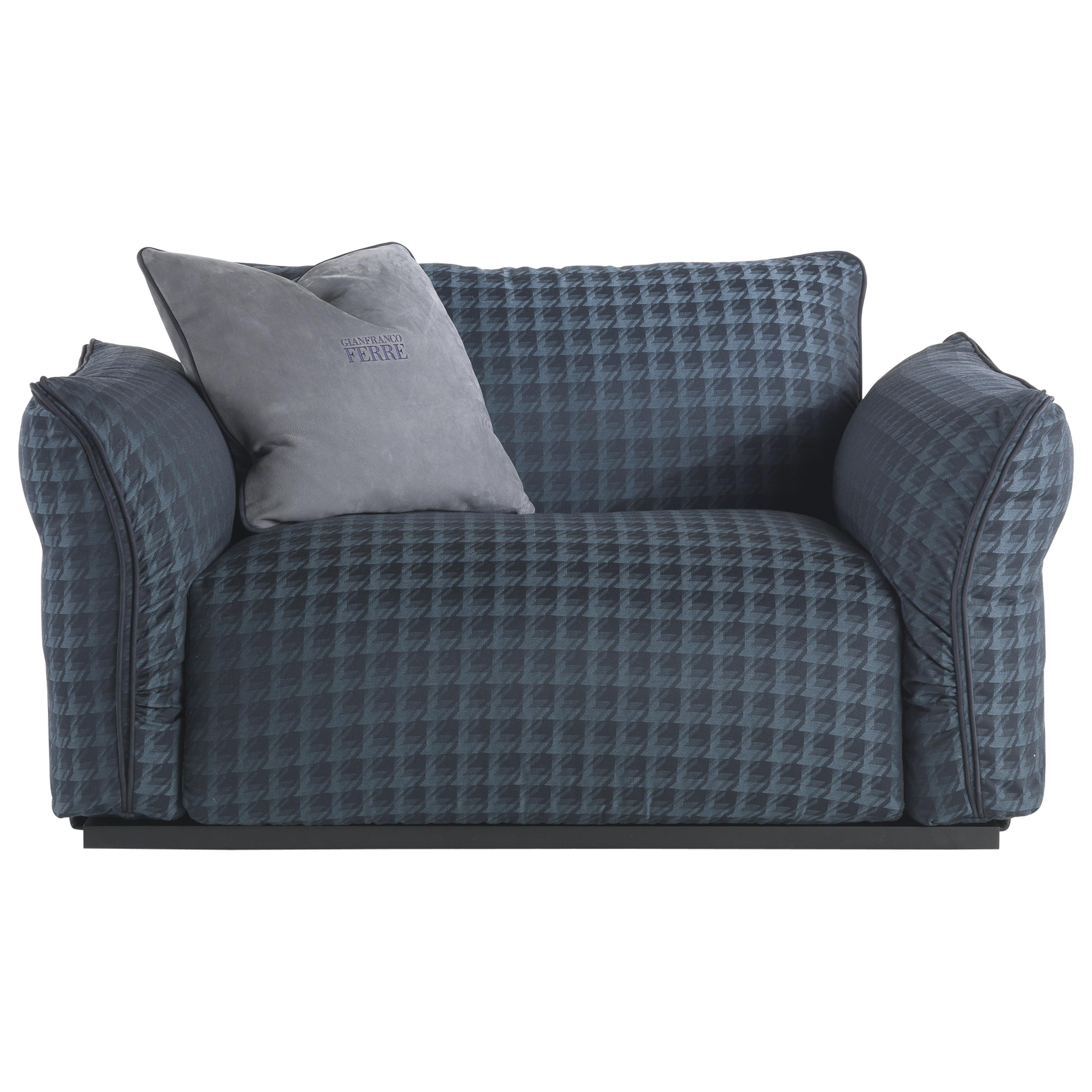 21st Century Clapton Armchair in Woven Chenille Fabric by Gianfranco Ferré Home For Sale