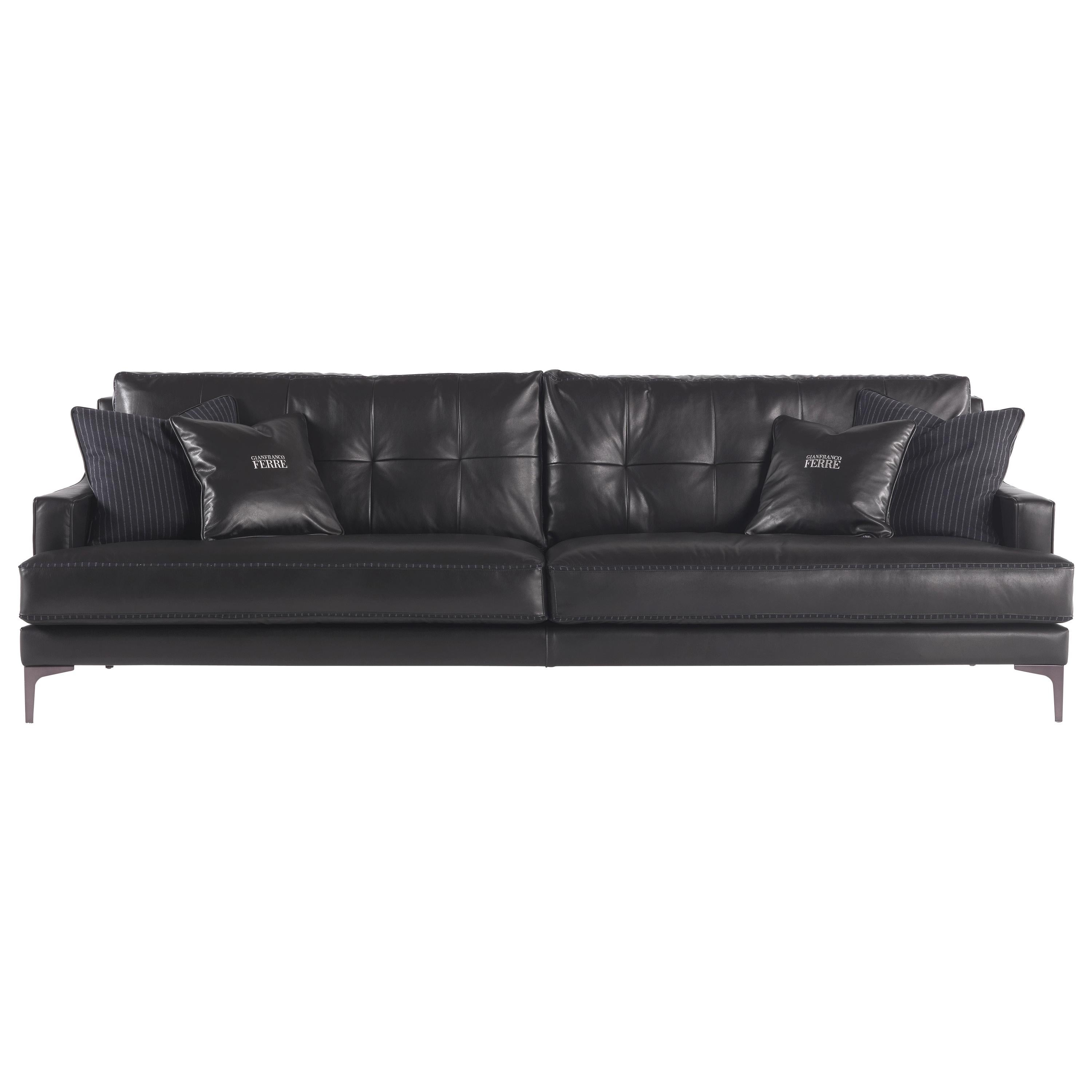 21st Century Clark_2 Sofa in Leather by Gianfranco Ferré Home For Sale