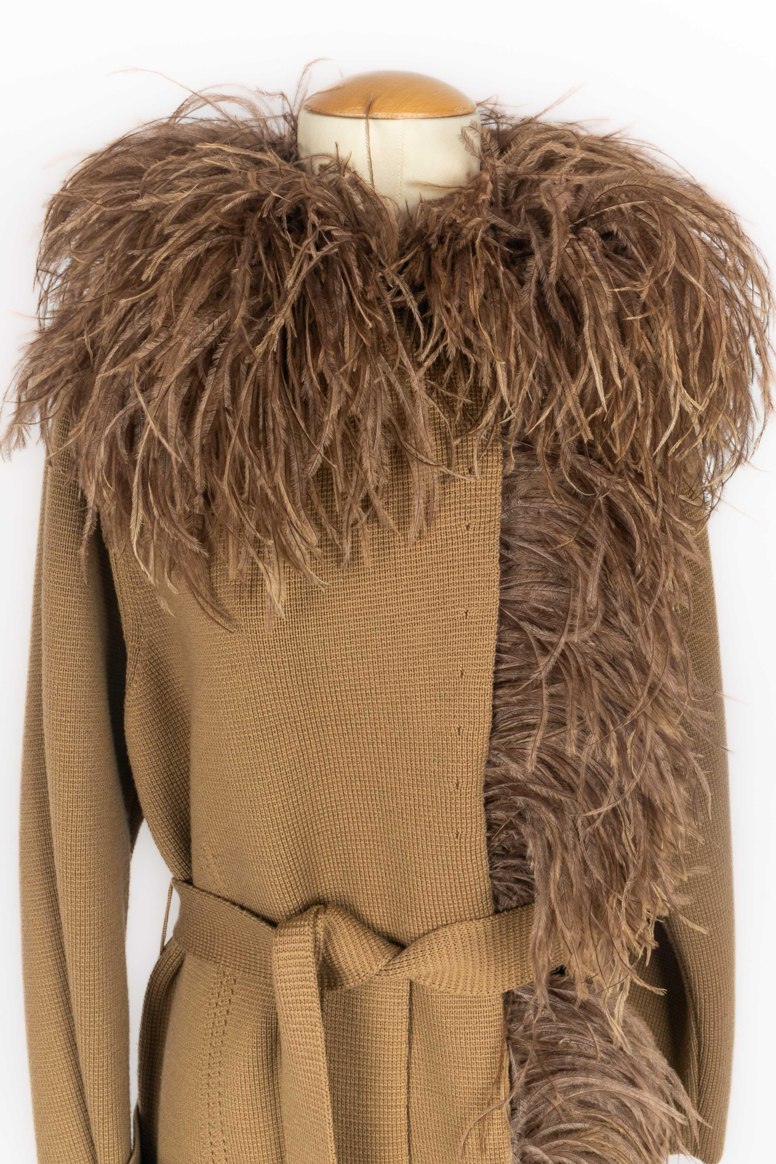 Brown Gianfranco Ferré coat 1990s For Sale
