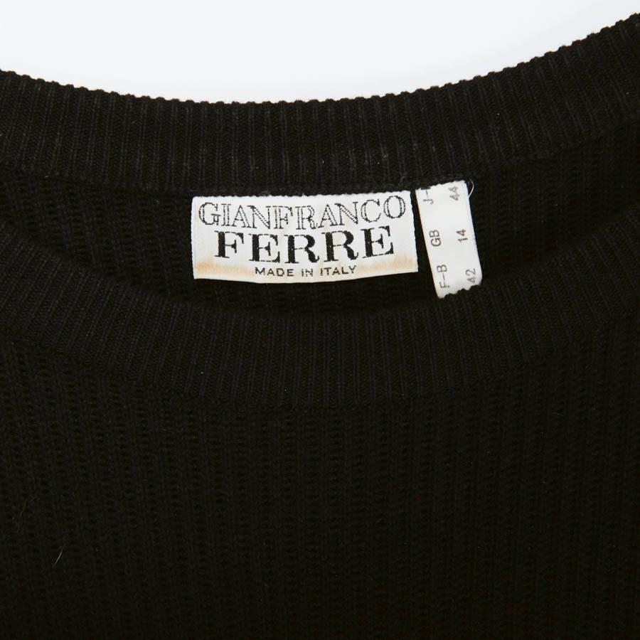 Gianfranco Ferre Collector Oversized Black Sweater With Jewelry   2