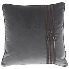 21st Century Coney Cushion in Fabric and Leather by Gianfranco Ferré Home