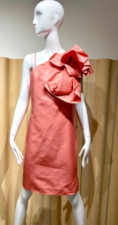 Gianfranco Ferre Coral silk cocktail Dress