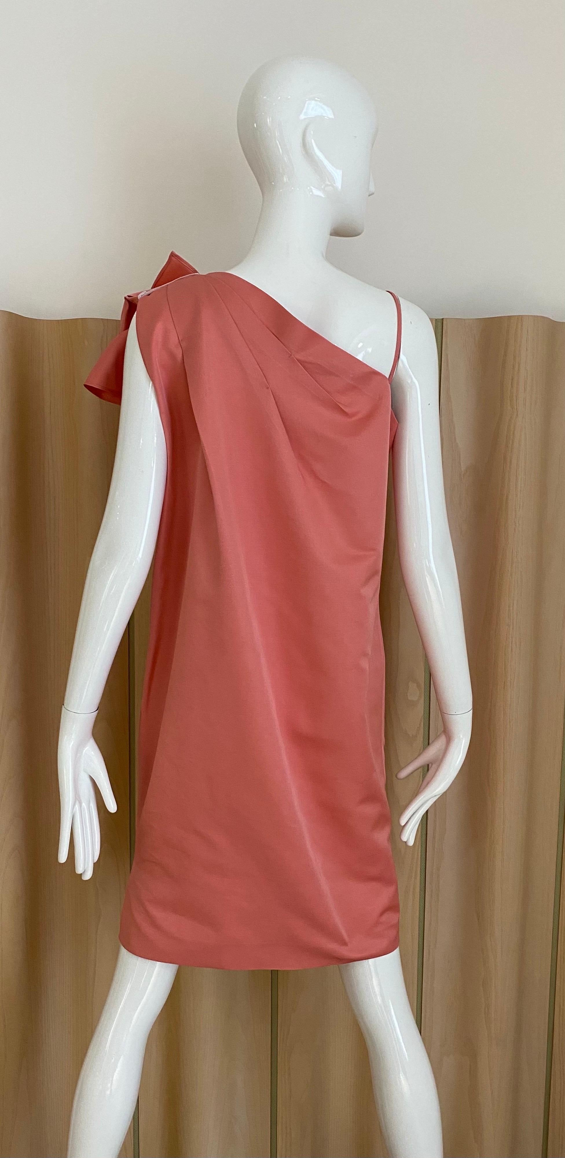 silk coral dress