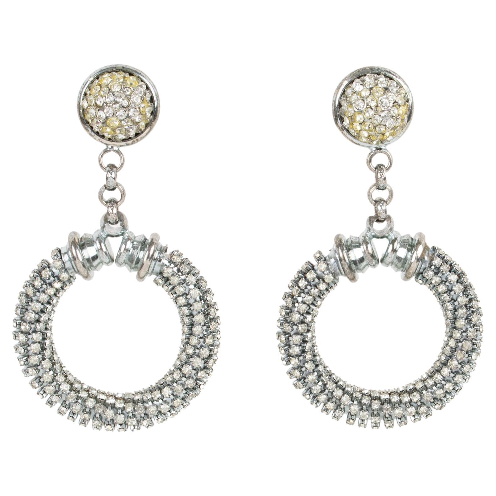 Gianfranco Ferre Crystal Jeweled Earrings