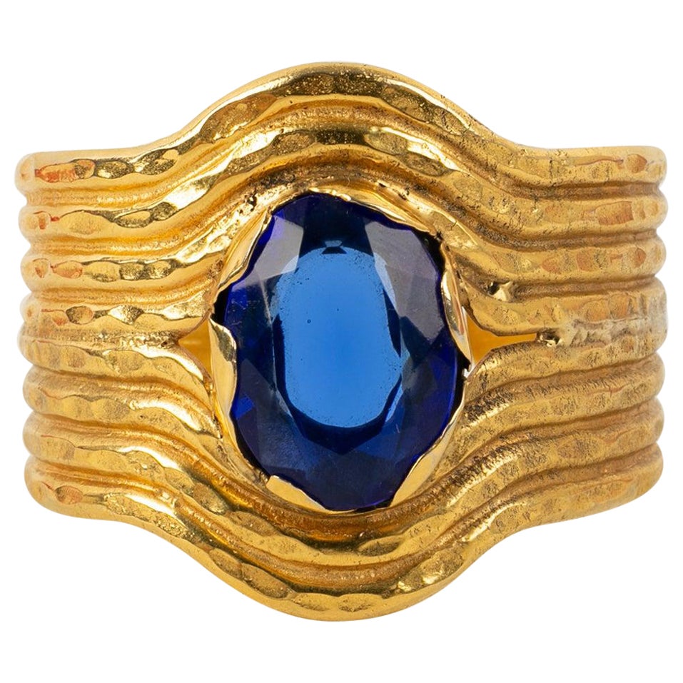 Gianfranco Ferré Cuff Bracelet in Golden Metal For Sale