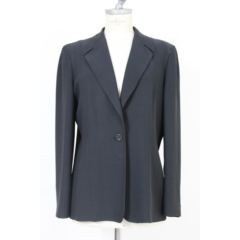 Gianfranco Ferre Dark Blue Cotton Ceremony Suit Skirt and Jacket 80s ...
