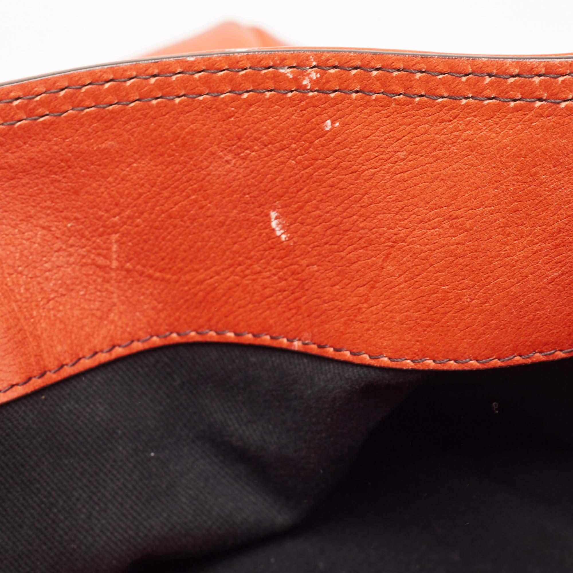 Gianfranco Ferre Dark Orange Leather Hobo For Sale 1