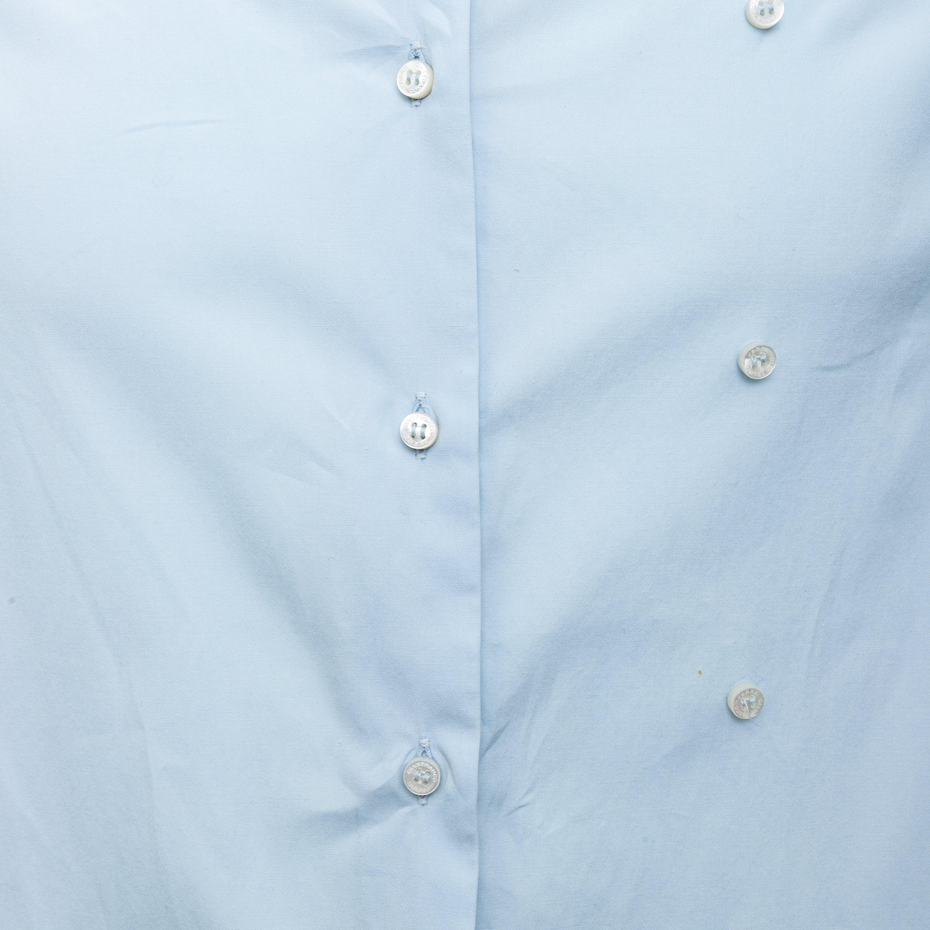 Blu Camicia con doppio bottone Gianfranco Ferré - anni '00 in vendita
