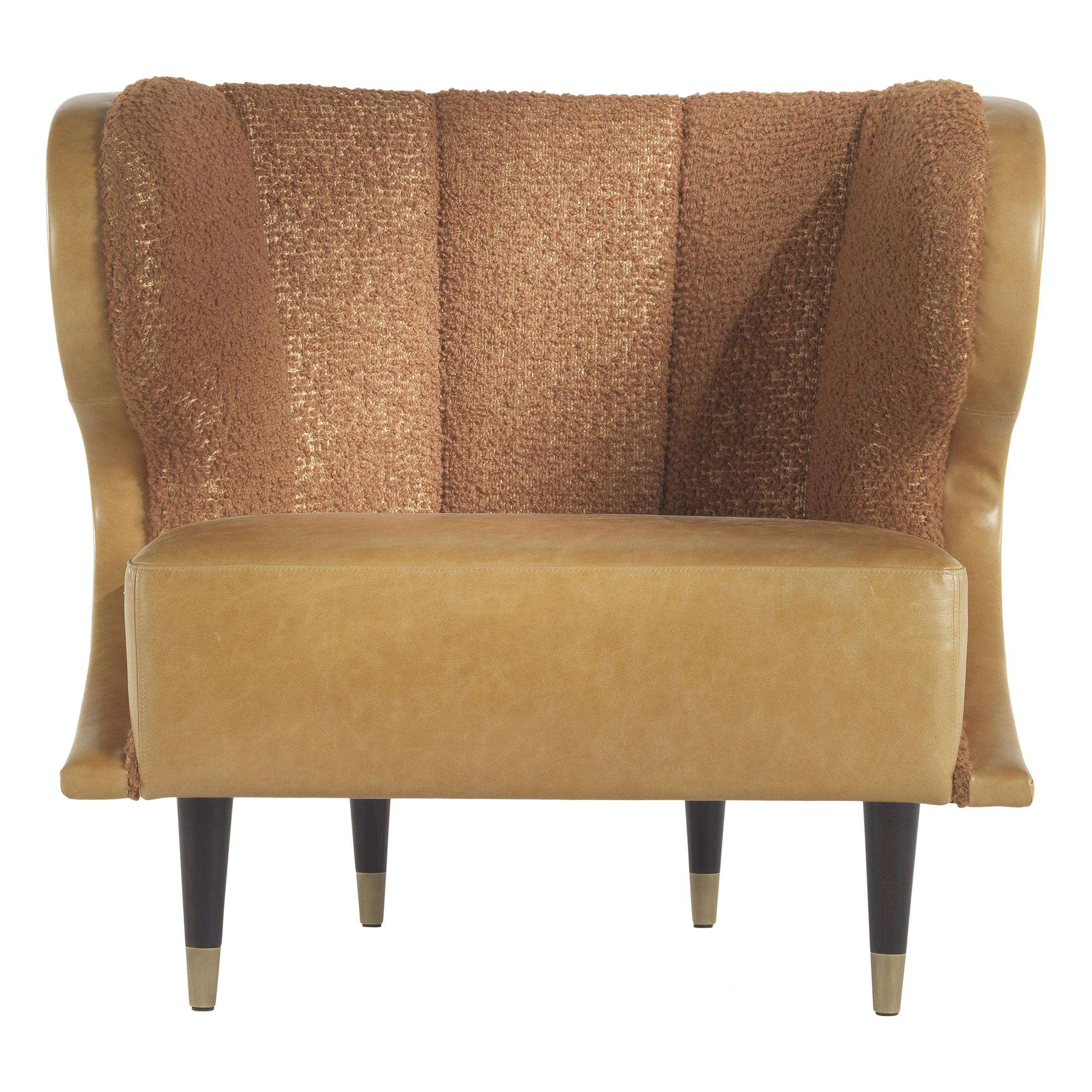 Gianfranco Ferré Home Dunlop Armchair in Bronze Boucle Wool fabric For Sale