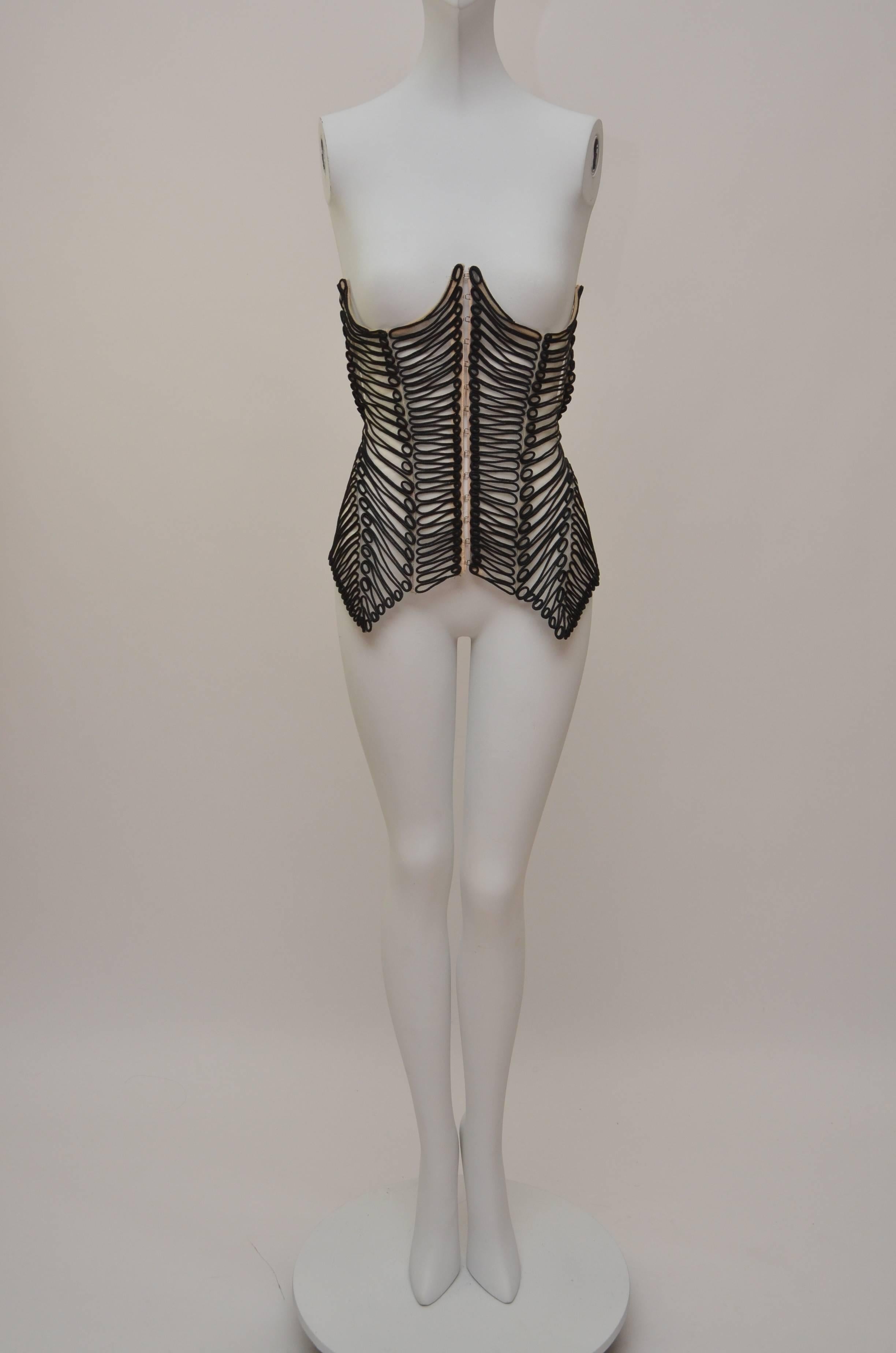 Gianfranco Ferre Embroidered  Corset With Matching Bollero Jacket '02 Runway  In Excellent Condition In New York, NY