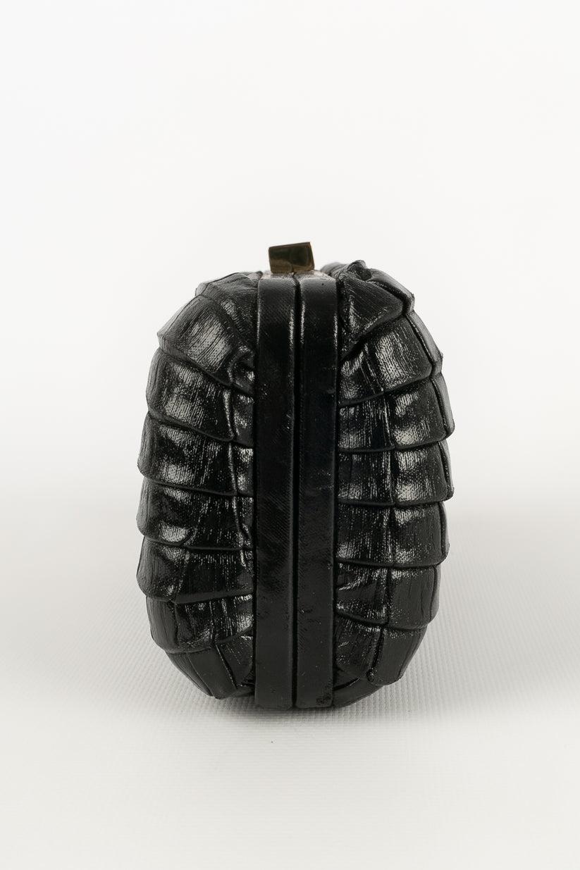 Gianfranco Ferré Evening Leather Bag Clutch In Good Condition For Sale In SAINT-OUEN-SUR-SEINE, FR