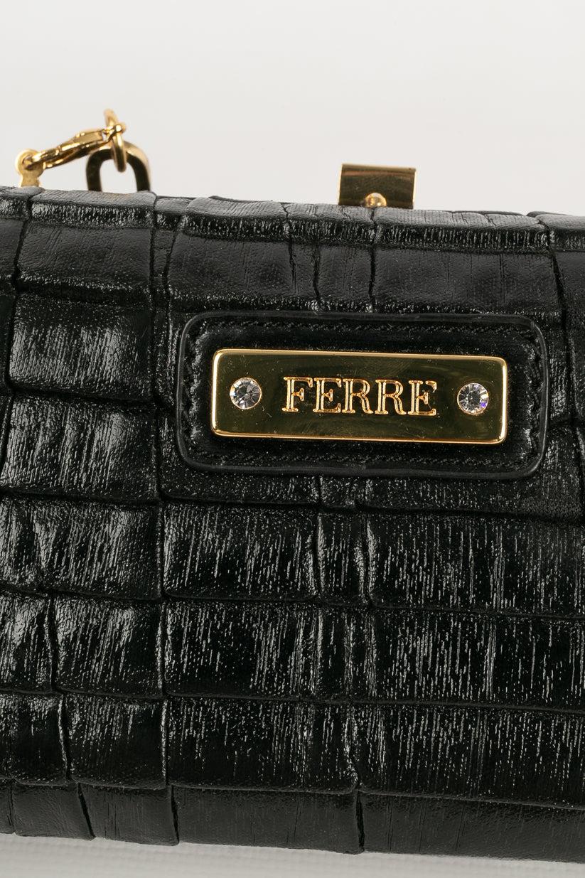 Gianfranco Ferré Evening Leather Bag Clutch For Sale 4