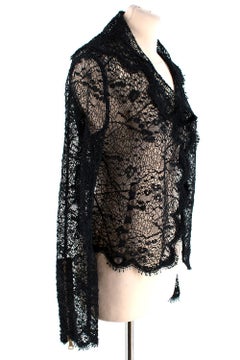 Gianfranco Ferre Eyelash Lace Sheer Jacket - Size US 4