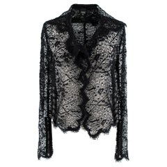 Gianfranco Ferre Eyelash Lace Sheer Jacket - Size US 4