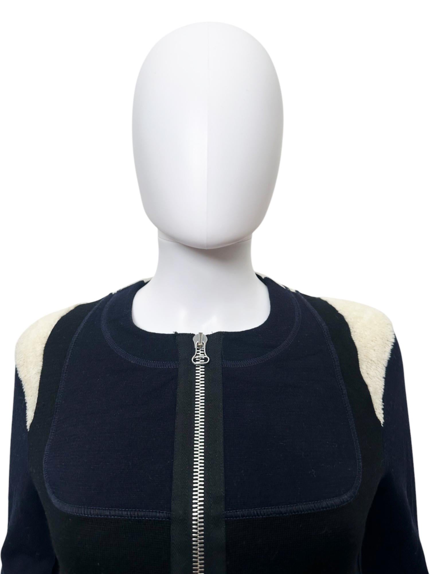 Gianfranco Ferré F/W 2004 - Pull en laine et mohair zippé Pour femmes en vente