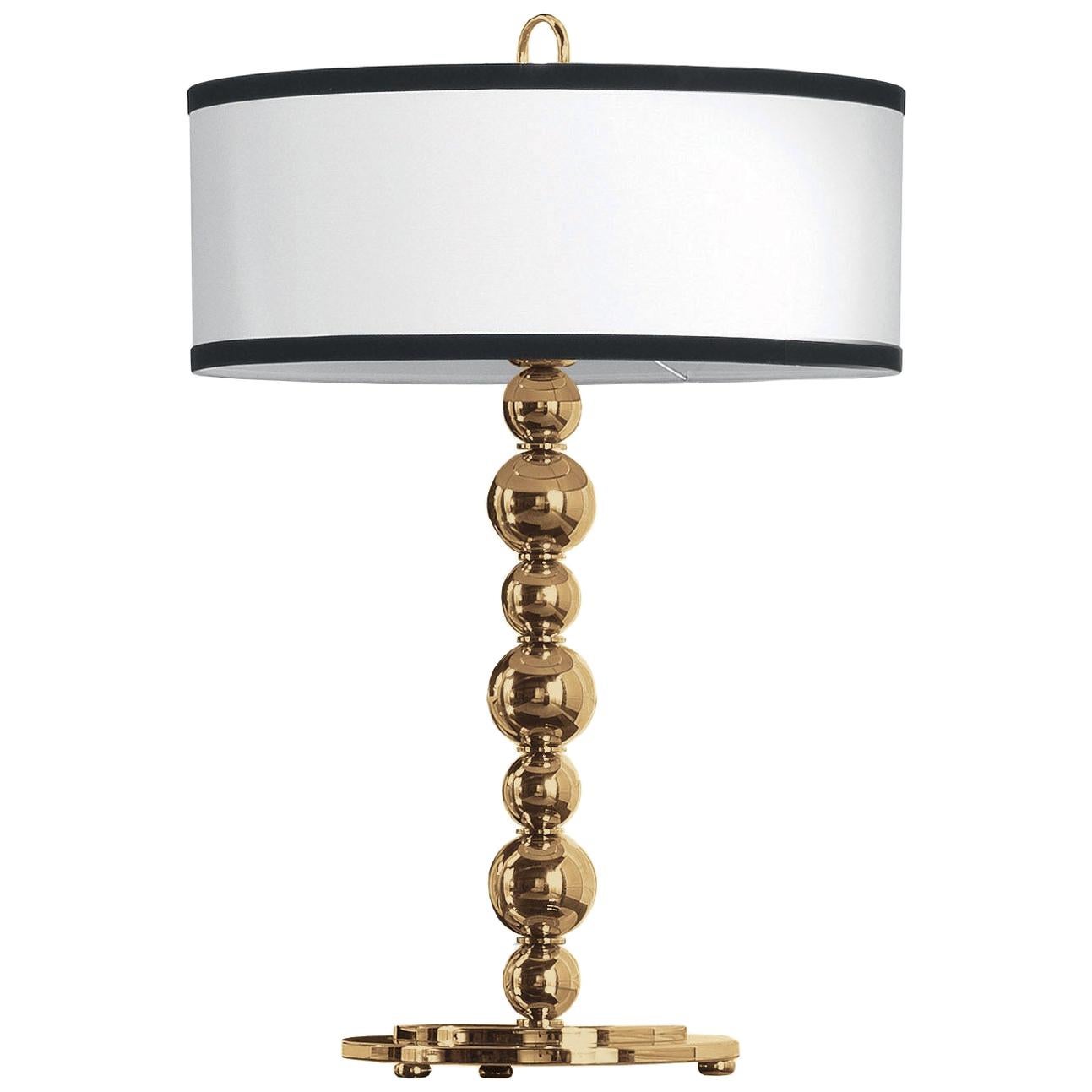 Twin Table Lamp in Antique Brass or Nickel Finish For Sale at 1stDibs