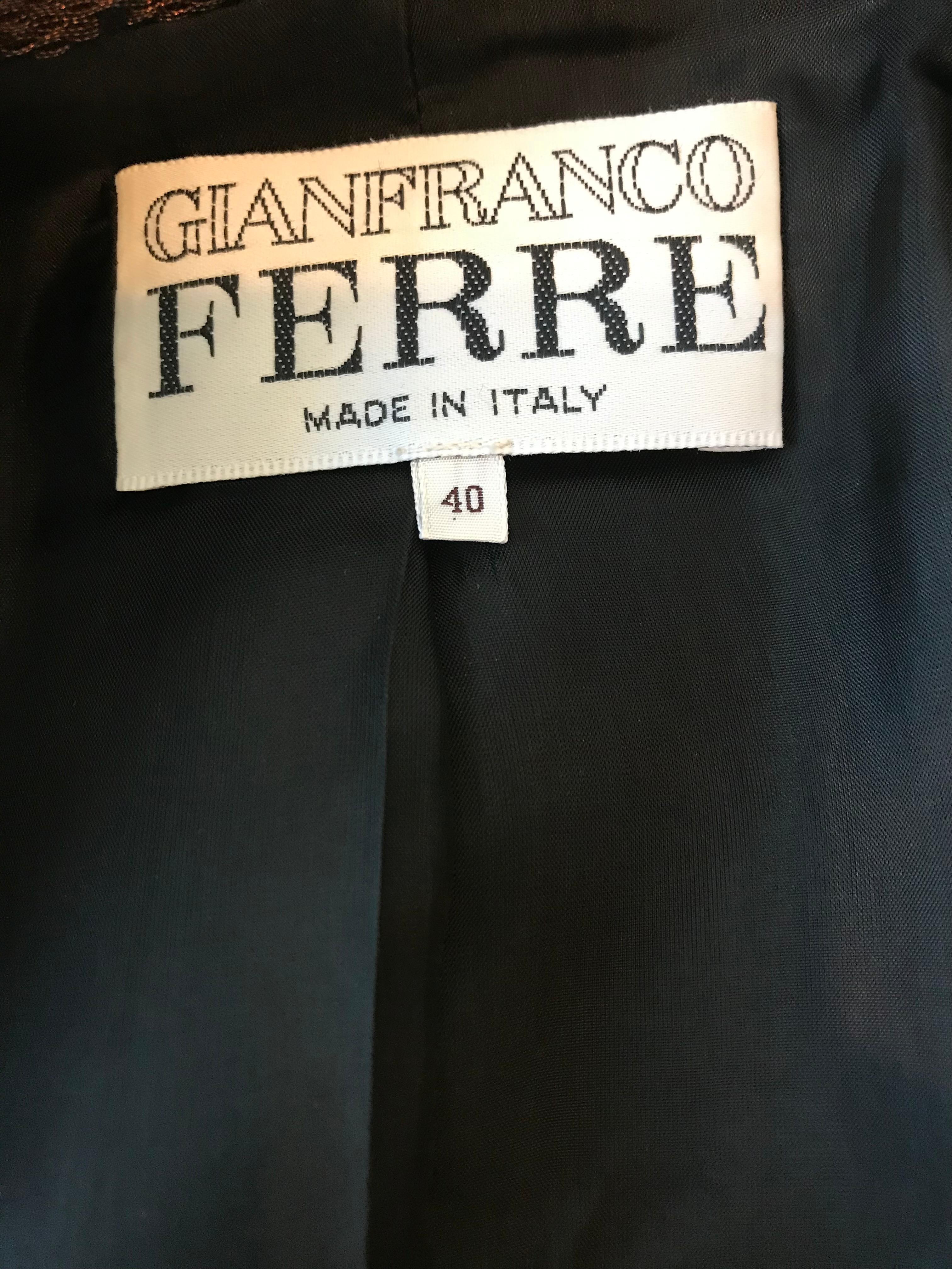 Gianfranco Ferre Floral Cutout Evening Blazer For Sale 7